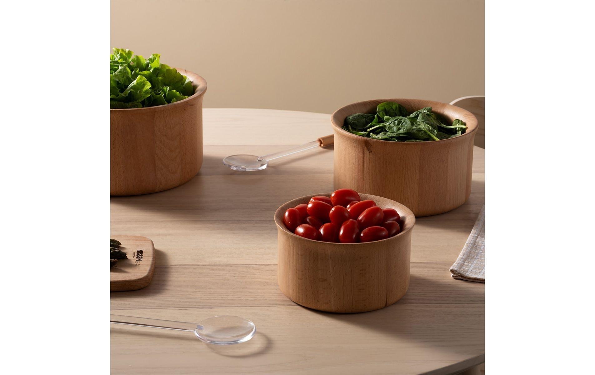 Bodum Salatschüssel »Set Nissen 3-teilig Buche«, aus Holz
