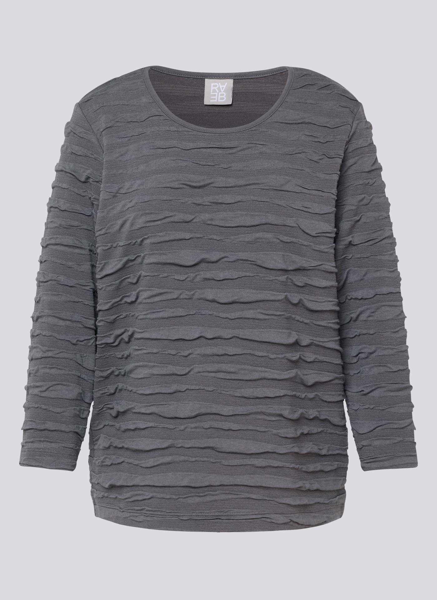Rabe T-shirt à manches 3/4 mit Crinkle Optik