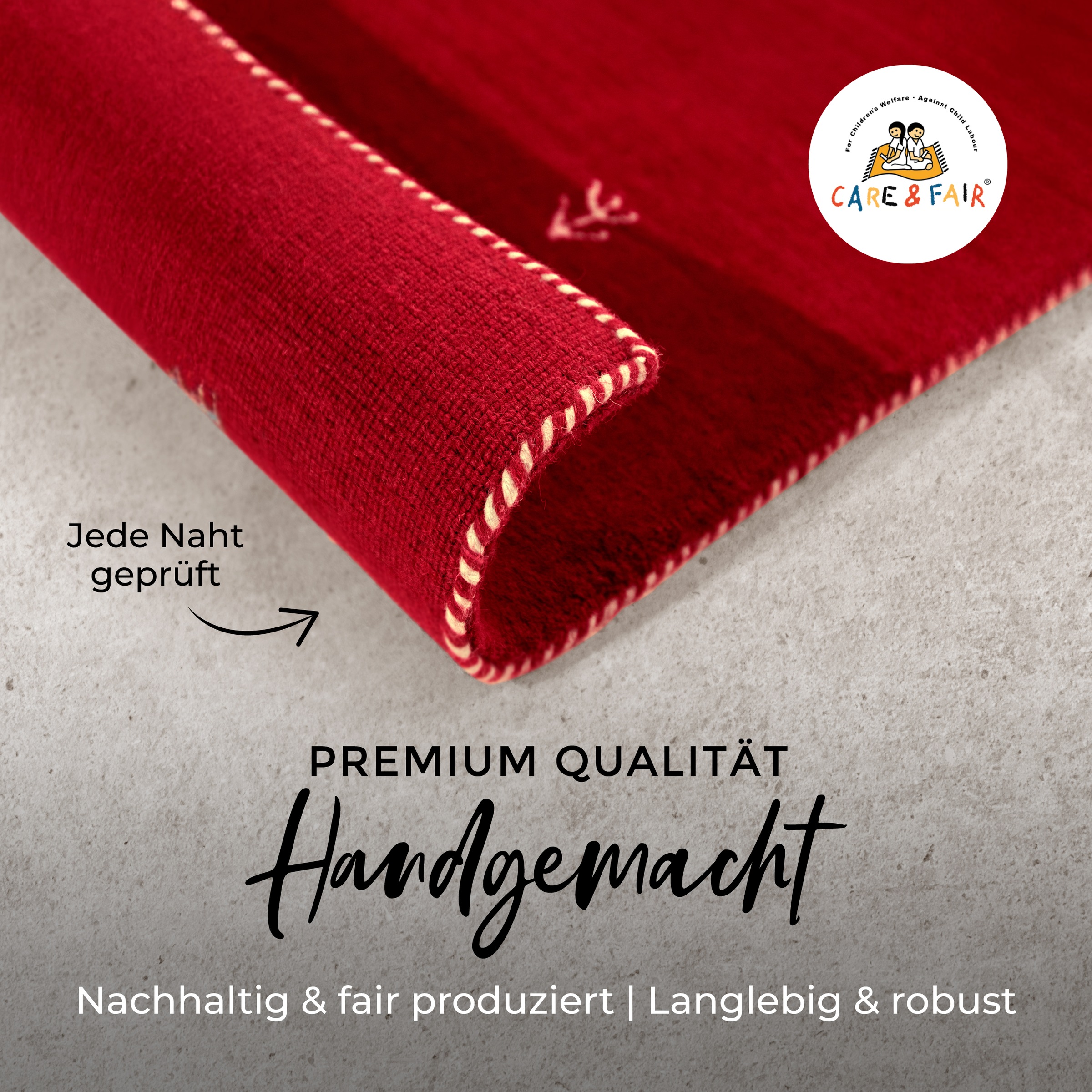 carpetfine Wollteppich »Gabbeh Uni,  auch als Läufer und Rund erhältlich« rechteckig 15 mm Höhe reine Wolle, handgewebt, Gabbeh Loom Tiermotiv, grosse Farbauswahl