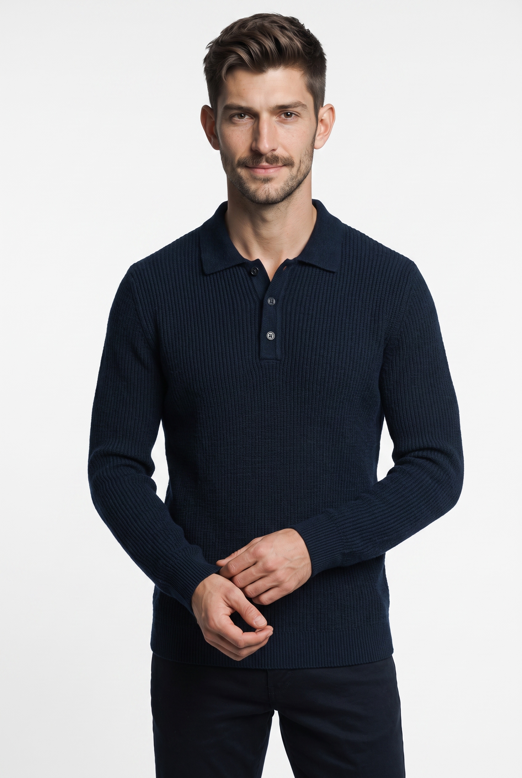 Image of OLYMP Polokragenpullover "Casual" mit Woll-Anteil, Regular Fit