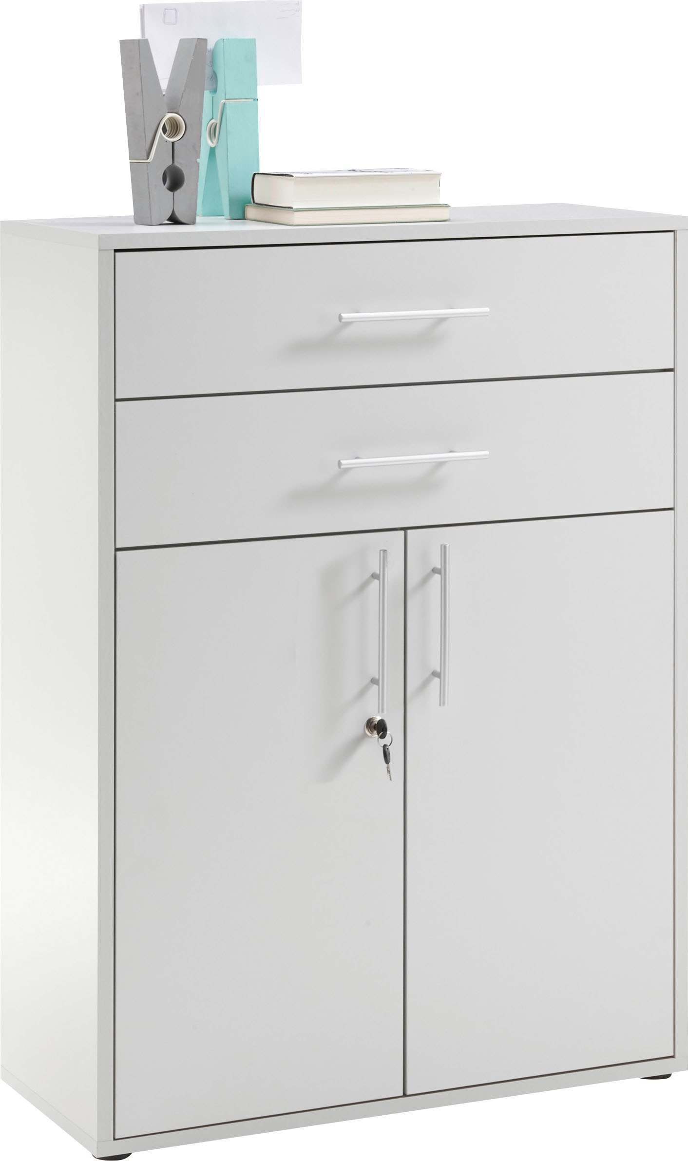 BEGA OFFICE Aktenschrank »Pronto«, Büroschrank Grau abschliessbar, Mehrzweckschrank