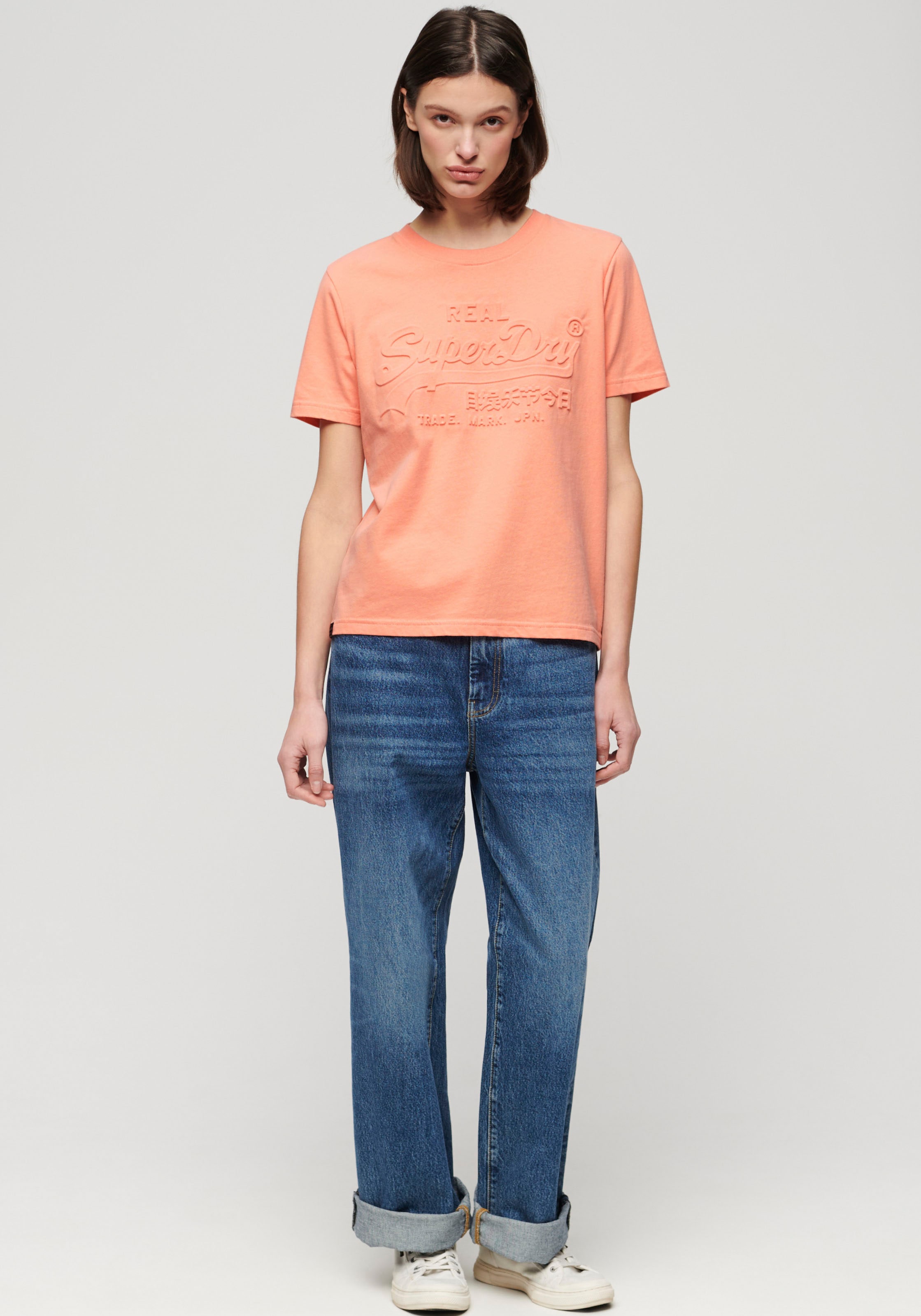 Superdry Kurzarmshirt »EMBOSSED VL RELAXED T SHIRT«
