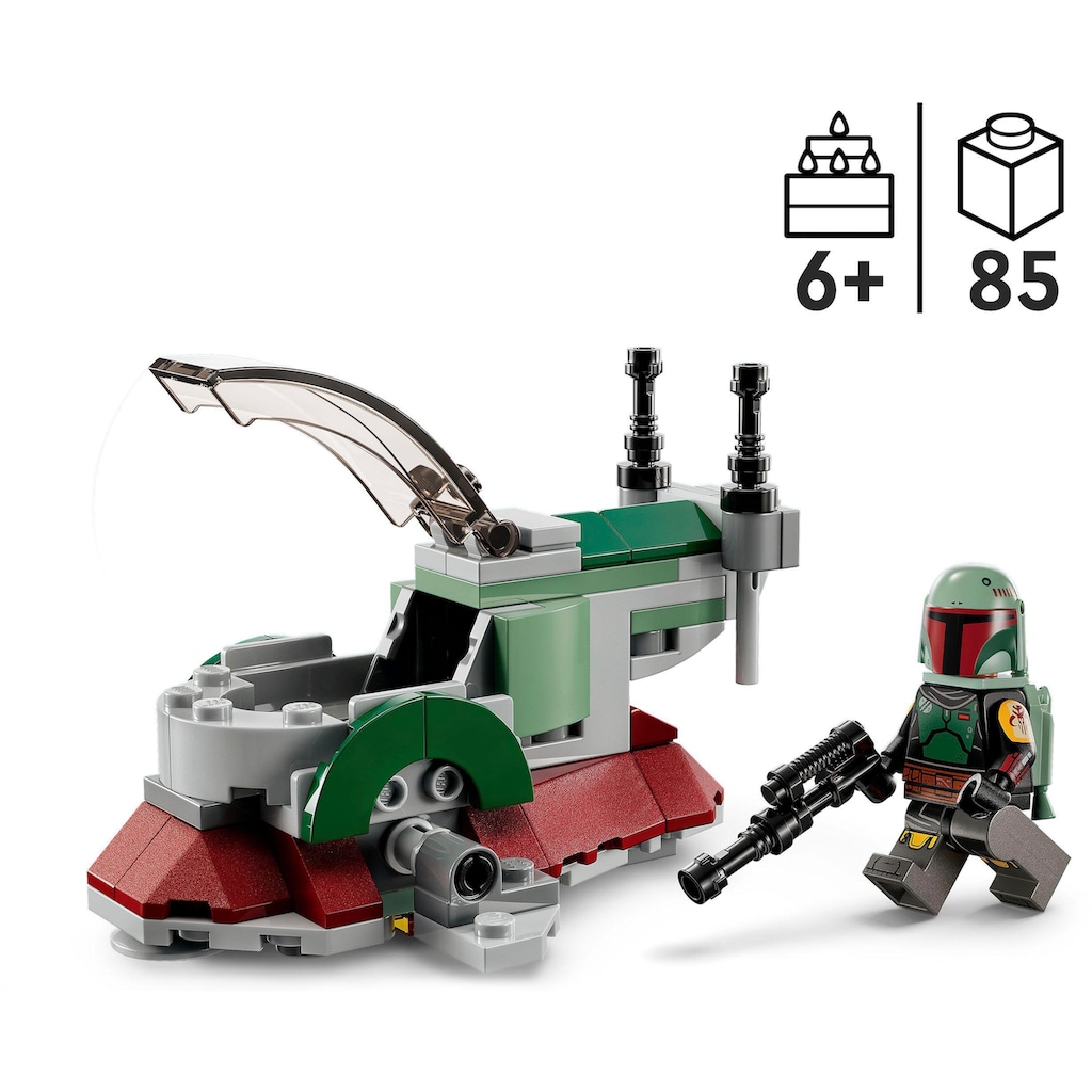 LEGO® Konstruktionsspielsteine »Boba Fetts Starship™ – Microfighter (75344), LEGO® Star Wars™«, Made in Europe