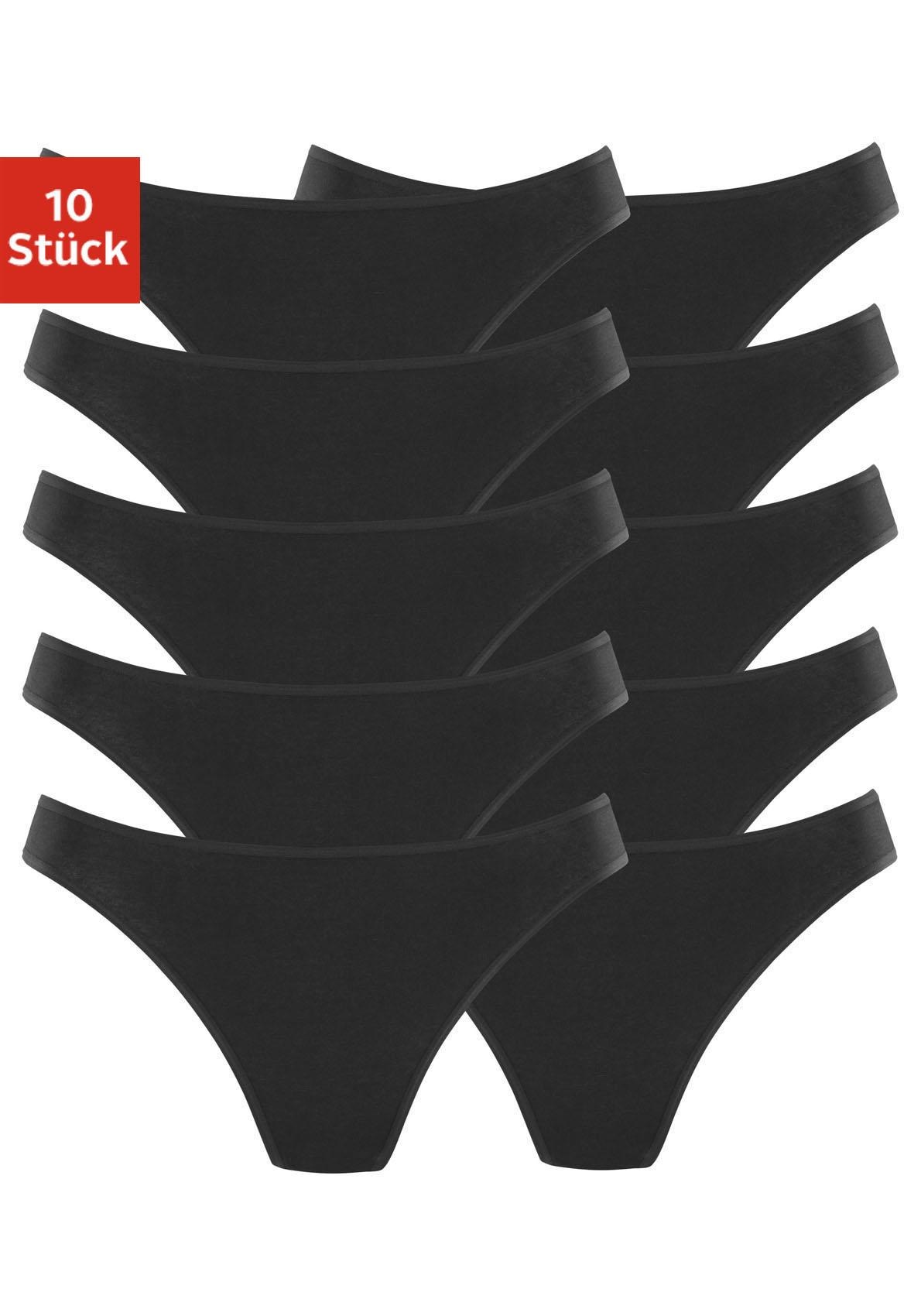 Image of petite fleur by Lascana String 10er-Pack, aus elastischer Baumwolle