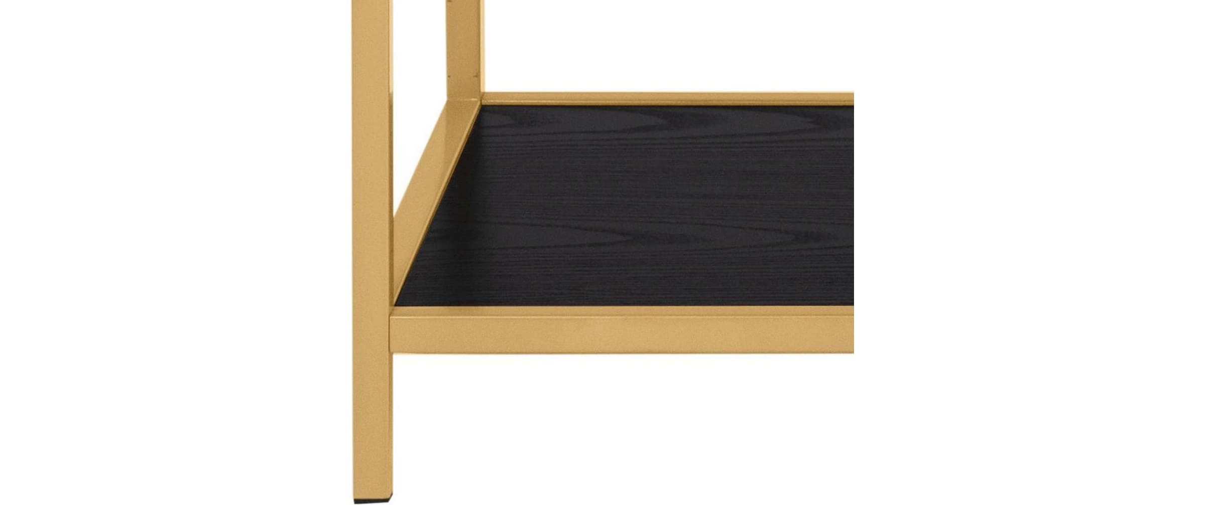 AC Design Regal »Seaford 114 x 35 x 78 cm, Goldfarben/Schwarz«