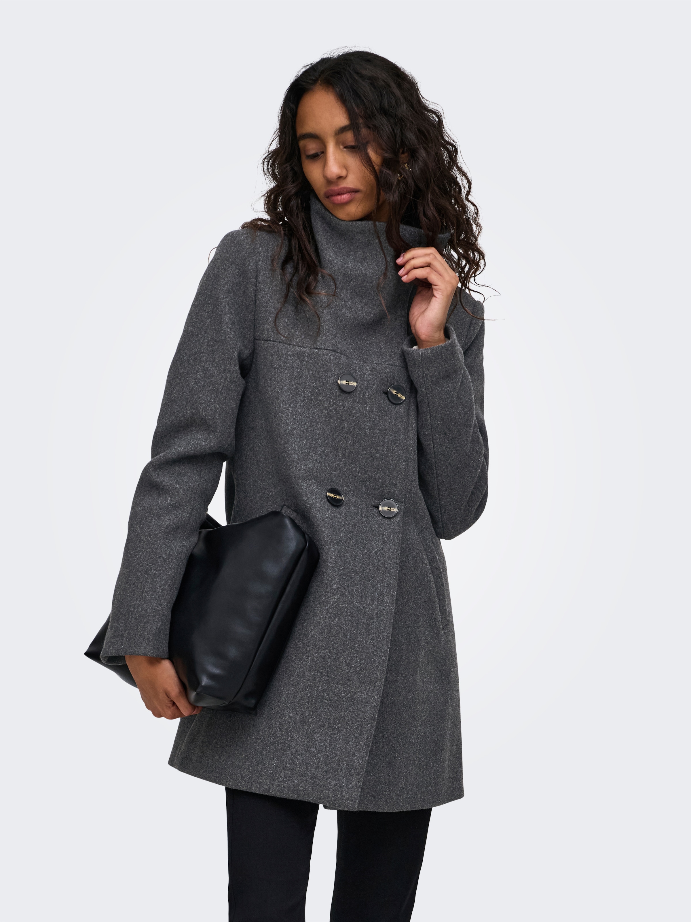 Image of ONLY Langjacke "ONLBLAKE SOPHIA COAT OTW NOOS" Kunstfaser, 2-Reiher, Eingrifftaschen