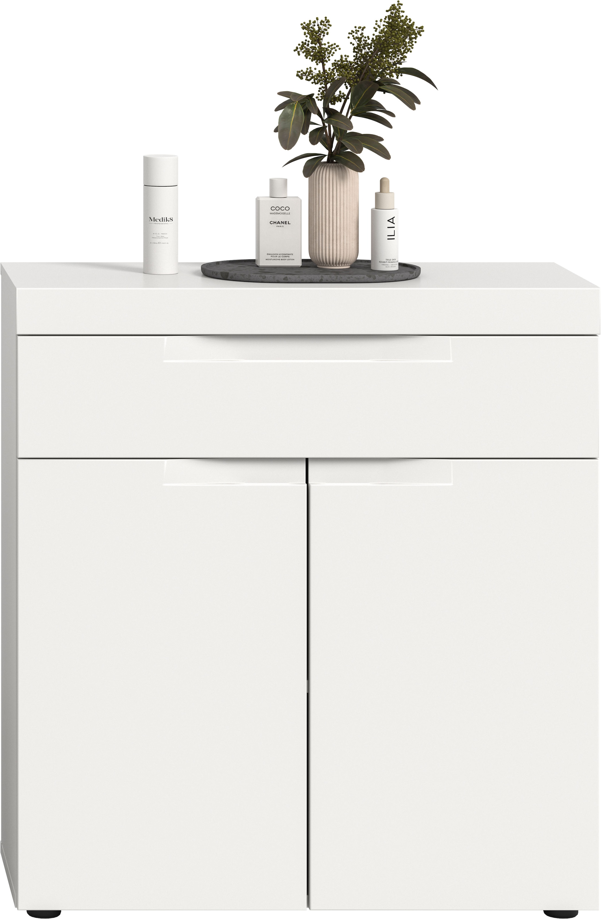 GOODproduct Commode de salle de bain »MAOI, Breite 75 cm, 2 Türen, 1 Schubkasten, 2 Fächer« Armoire de salle de bain, armoire, commode, armoire moyenne, salle de bain