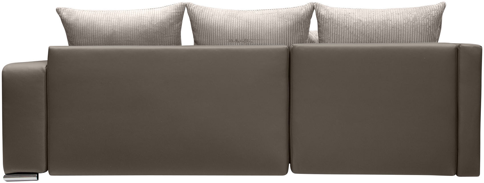 COLLECTION AB Ecksofa »John L-Form, B: 226 cm« Bettfunktion, Bettkasten, Regalelement, Licht & 2 Zierkissen