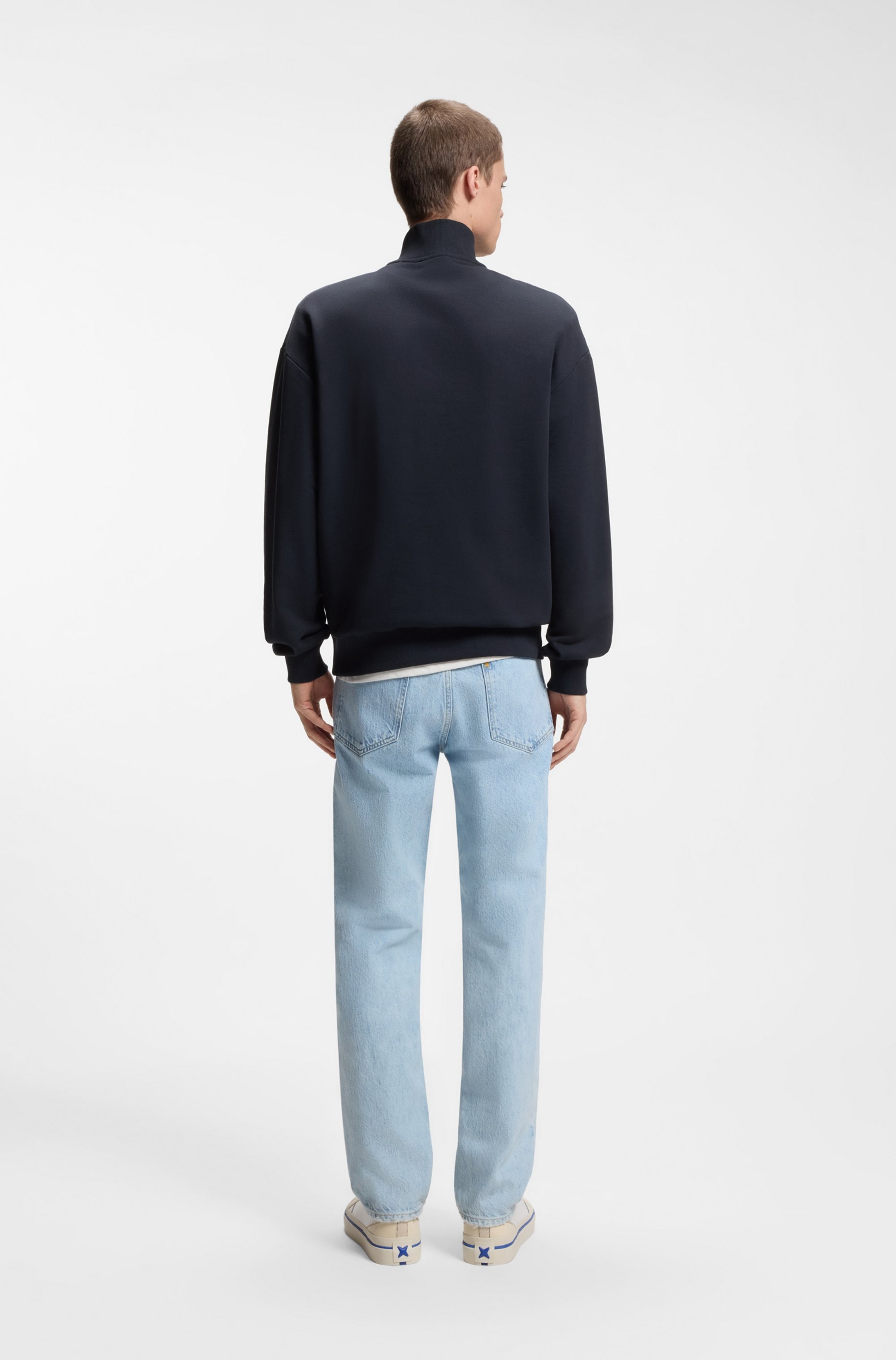 HUGO Sweat-shirt »Neeler«, avec col Troyer
