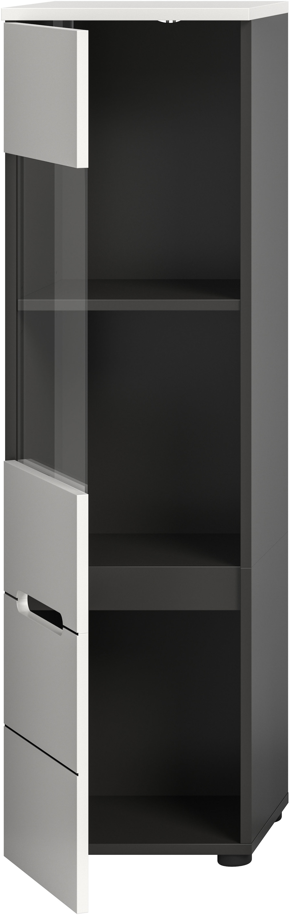 INOSIGN Vitrines »REHAT, TOPSELLER!, Höhe 125 cm, 1 Glastür, 1 Böden, 3 Fächer« stehend und hängend montierbar, 1 cuis tlg. Vitrinenschrank, Schrank, Glasvitrine, Wohnzimmervitrine