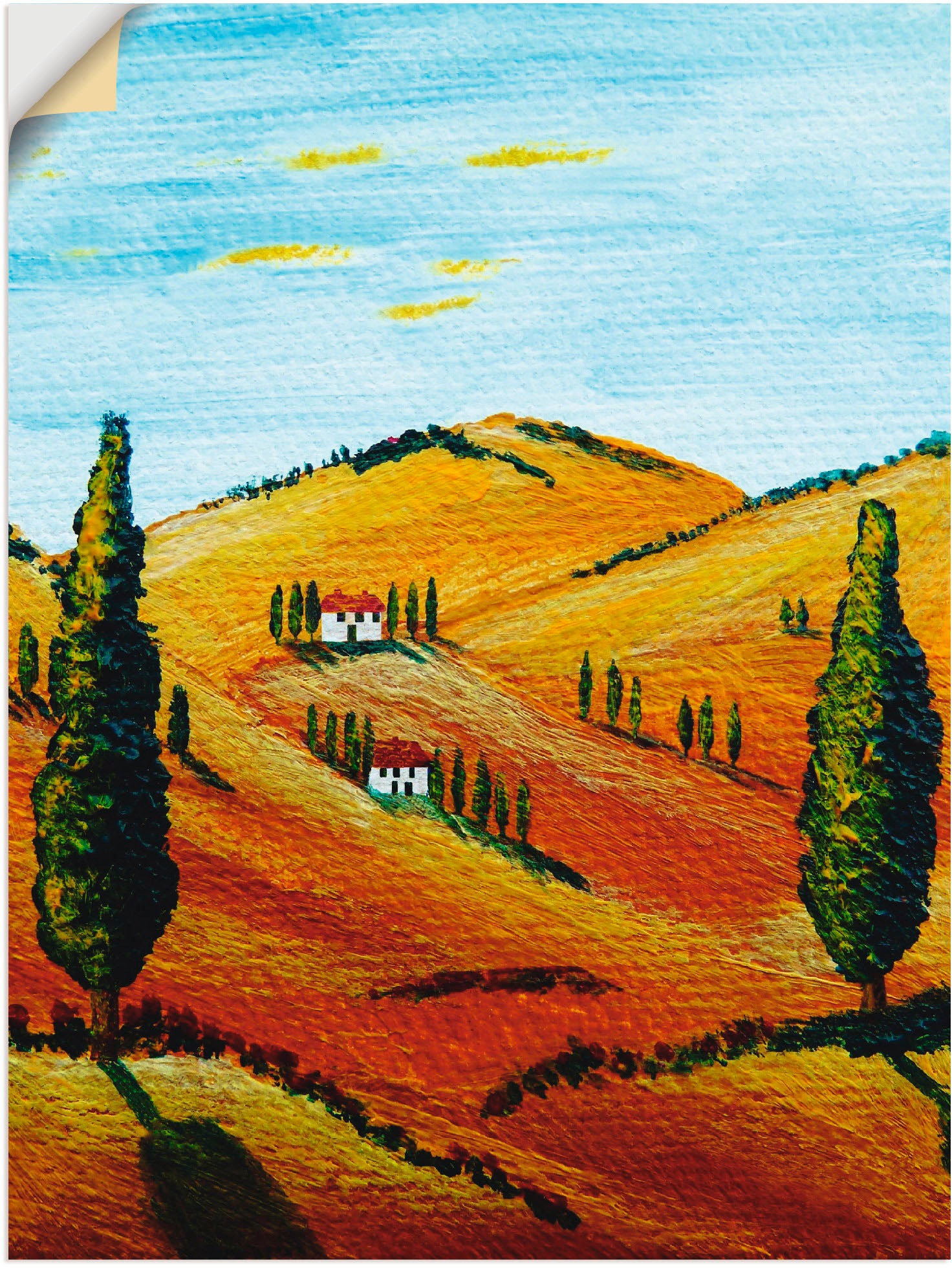 Image of Artland Wandbild »Schönheit der Toskana 2«, Europa, (1 St.), in vielen Grössen & Produktarten -Leinwandbild, Poster, Wandaufkleber / Wandtattoo auch für Badezimmer geeignet bei Ackermann Versand Schweiz