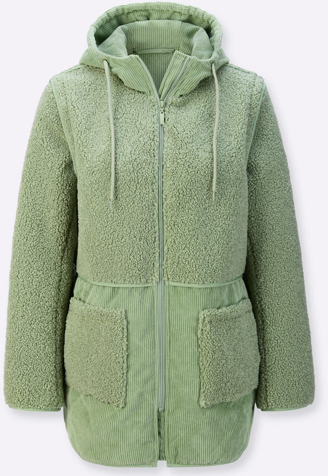 Inspirationen Veste double mit Kapuze