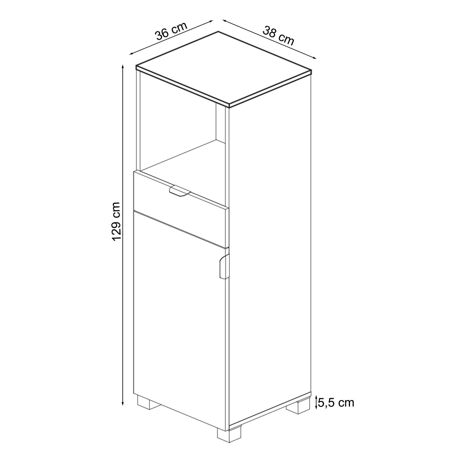 welltime Armoire intermédiaire »Lage« Pflegeleichte Oberfläche, viel Stauraum, FSC®-zertifiziert