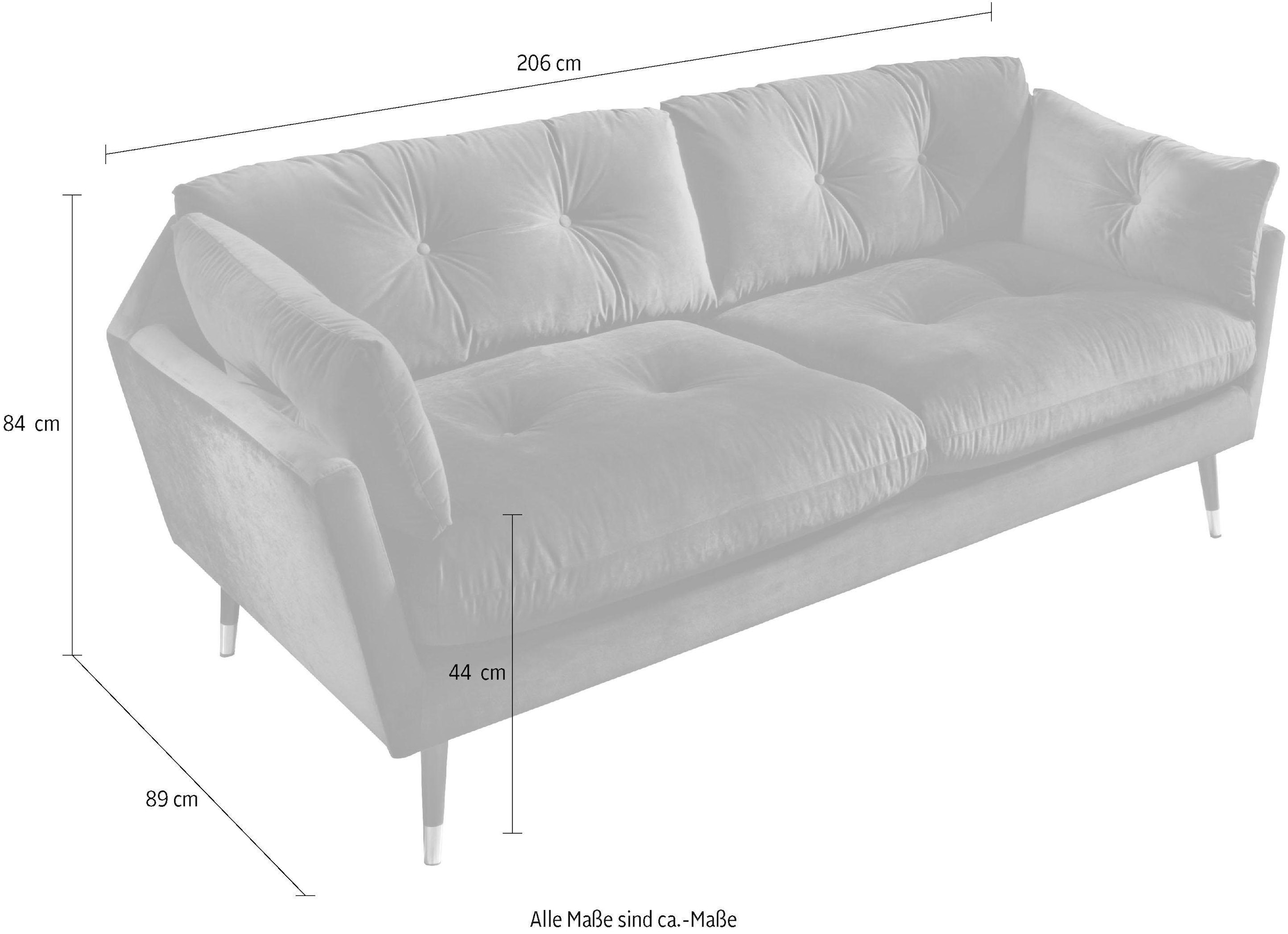 Trends by HG 2,5-Sitzer »Japan«, mit Fuss in Holz-Metallkombination, frei im Raum stellbar