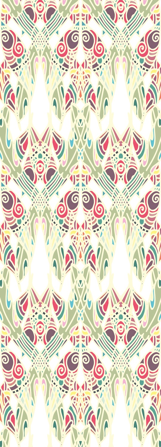 Image of queence Vinyltapete "Hailey" Barock Kunst bedruckt glatt 90x250cm, selbstklebend, kinderleichte Anbringung, Sticker