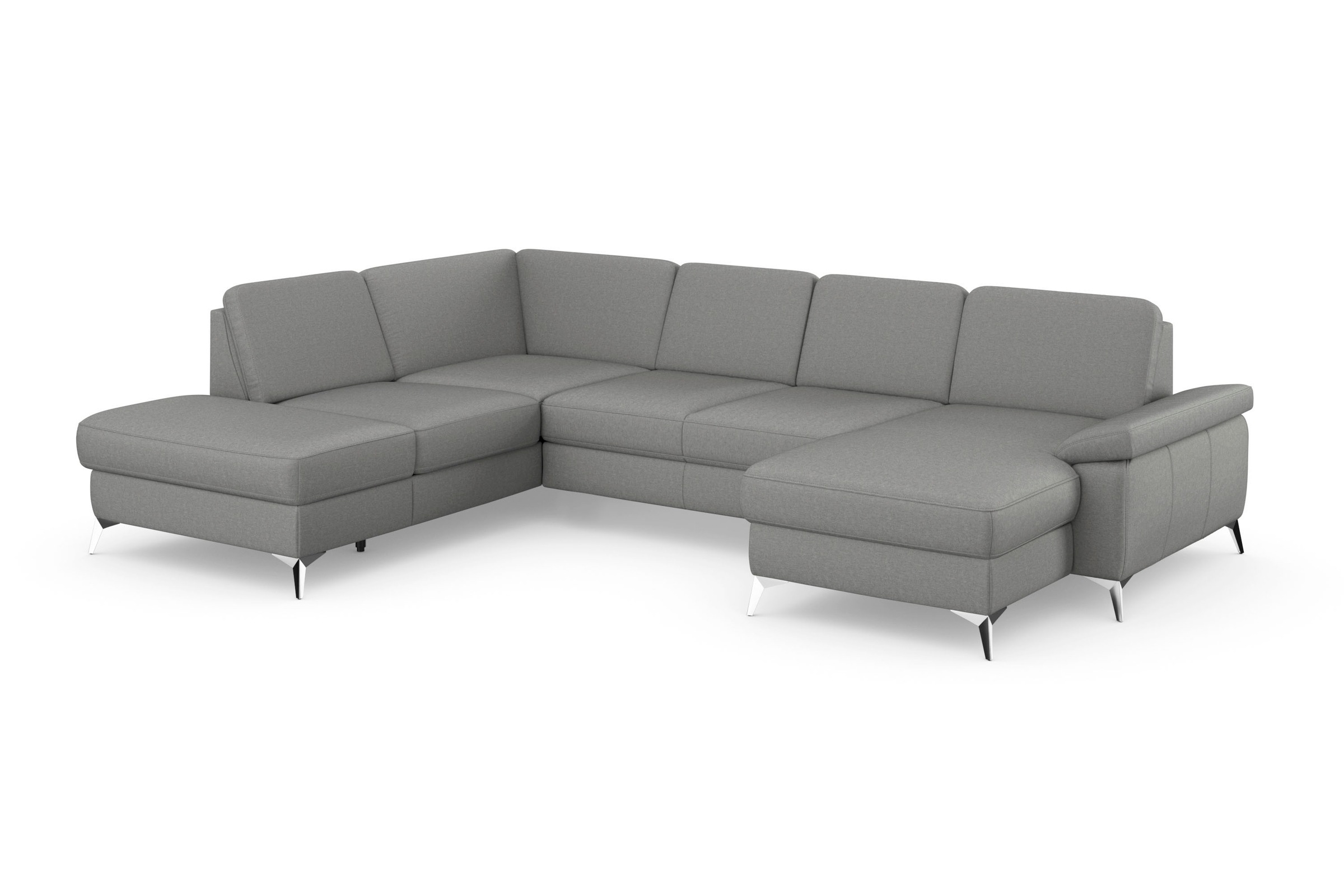 sit&more Wohnlandschaft »Padua U-Form«, inklusive Sitztiefenverstellung, Armteilfunktion und Federkern