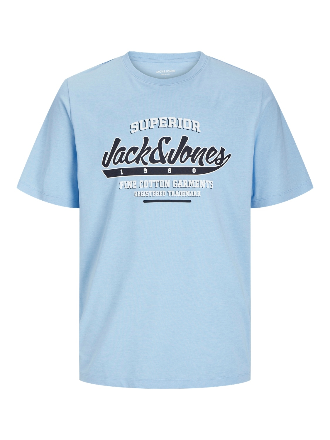 Jack & Jones Rundhalsshirt »JJELOGO TEE SS O-NECK 2 COL SS25 SN«, mit Logo Print