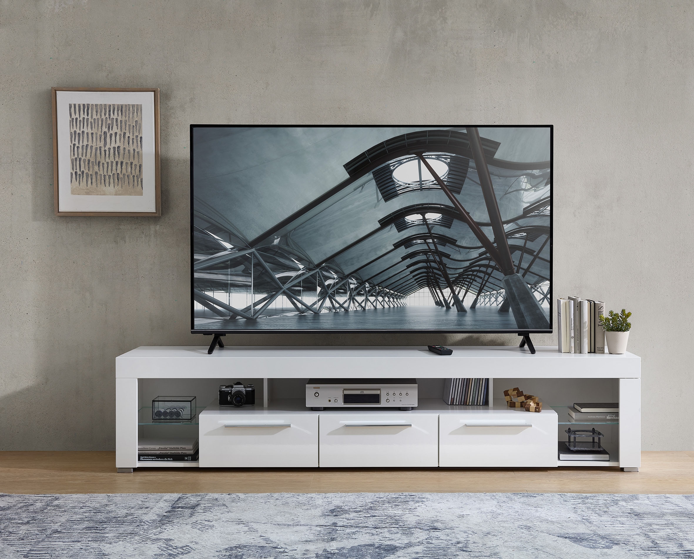 Stolkom TV-Schrank »Goal« 3 Schubkästen, 5 offenen Fächern, Stellmass 200/44/44 cm