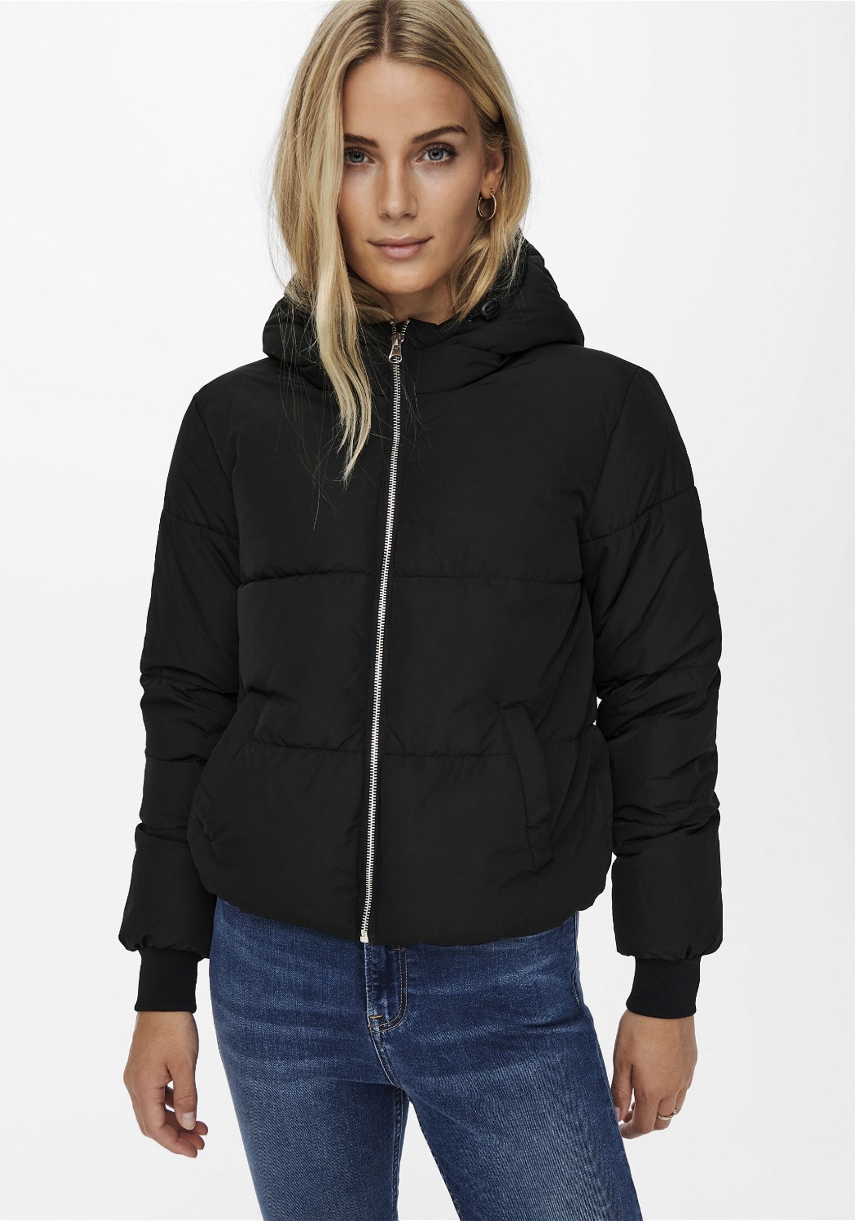 JDY Steppjacke »JDYNEWERICA LIFE SHORT HOOD JKT OTW NOOS« mit Kapuze