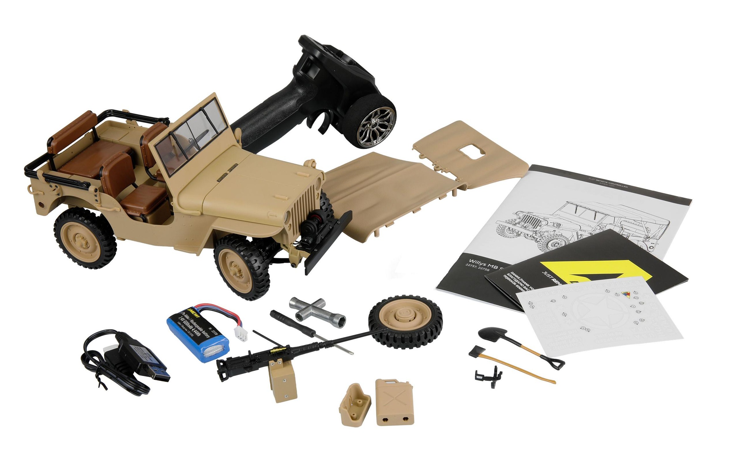 Amewi RC-Auto »Scale Crawler Jeep Willys MB 1:14« Antrieb 4x4