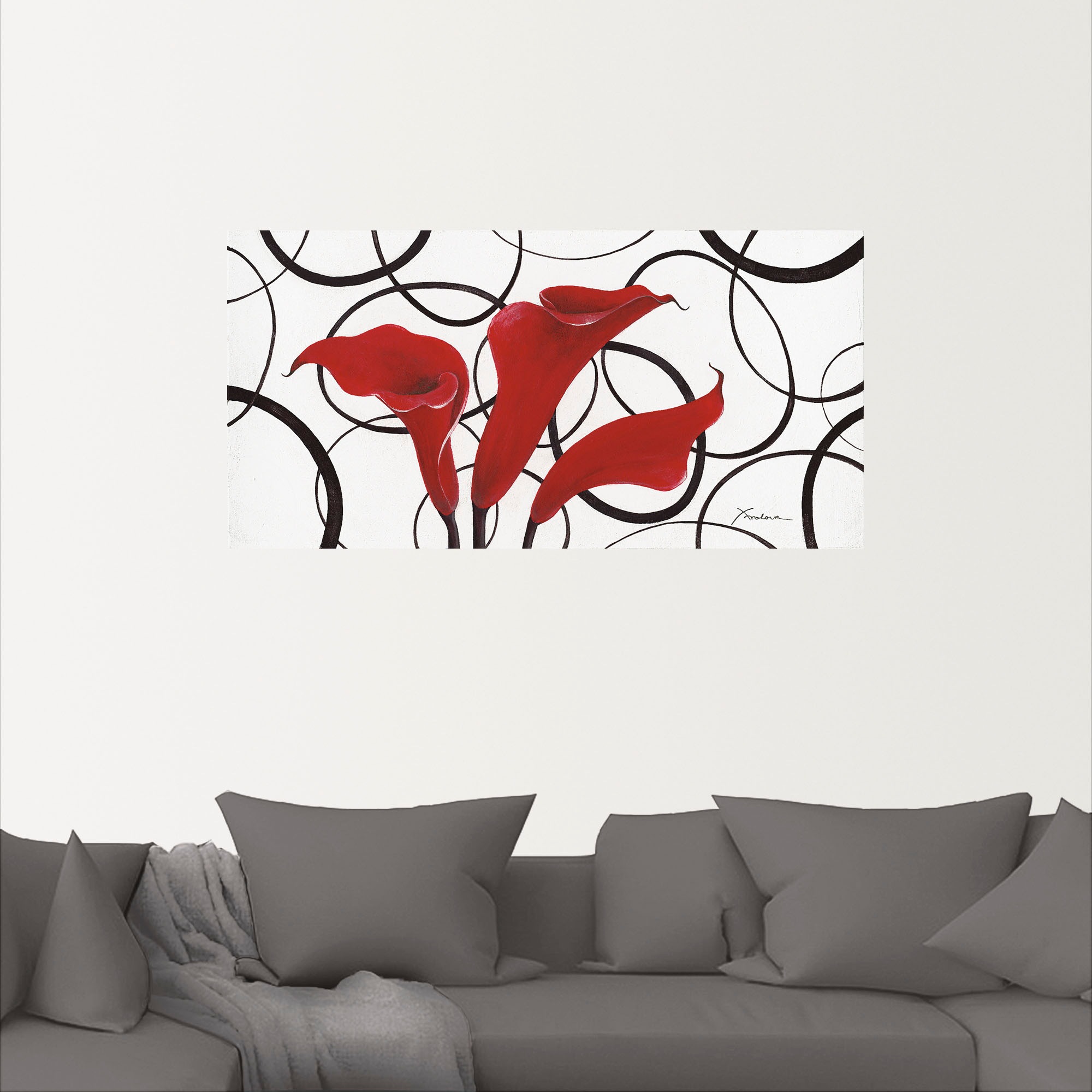 Artland Wandbild »Callas«, Blumen, (1 St.), als Leinwandbild, Wandaufkleber in verschied. Grössen