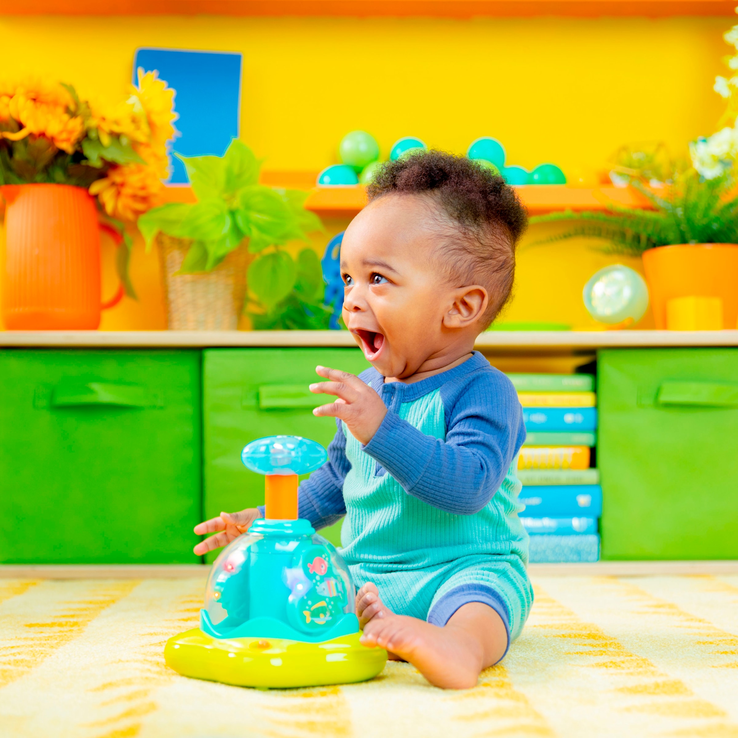 Bright Starts Gyroscope »Press & Glow Spinner™« mit Licht und Sound