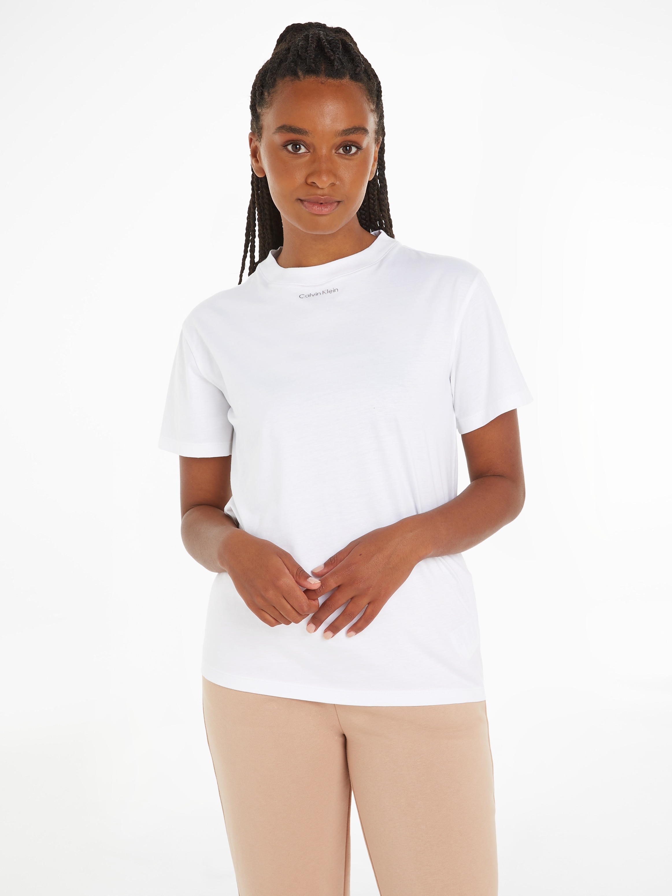 ♕ Calvin Klein T-Shirt »METALLIC MICRO LOGO T SHIRT« versandkostenfrei  bestellen