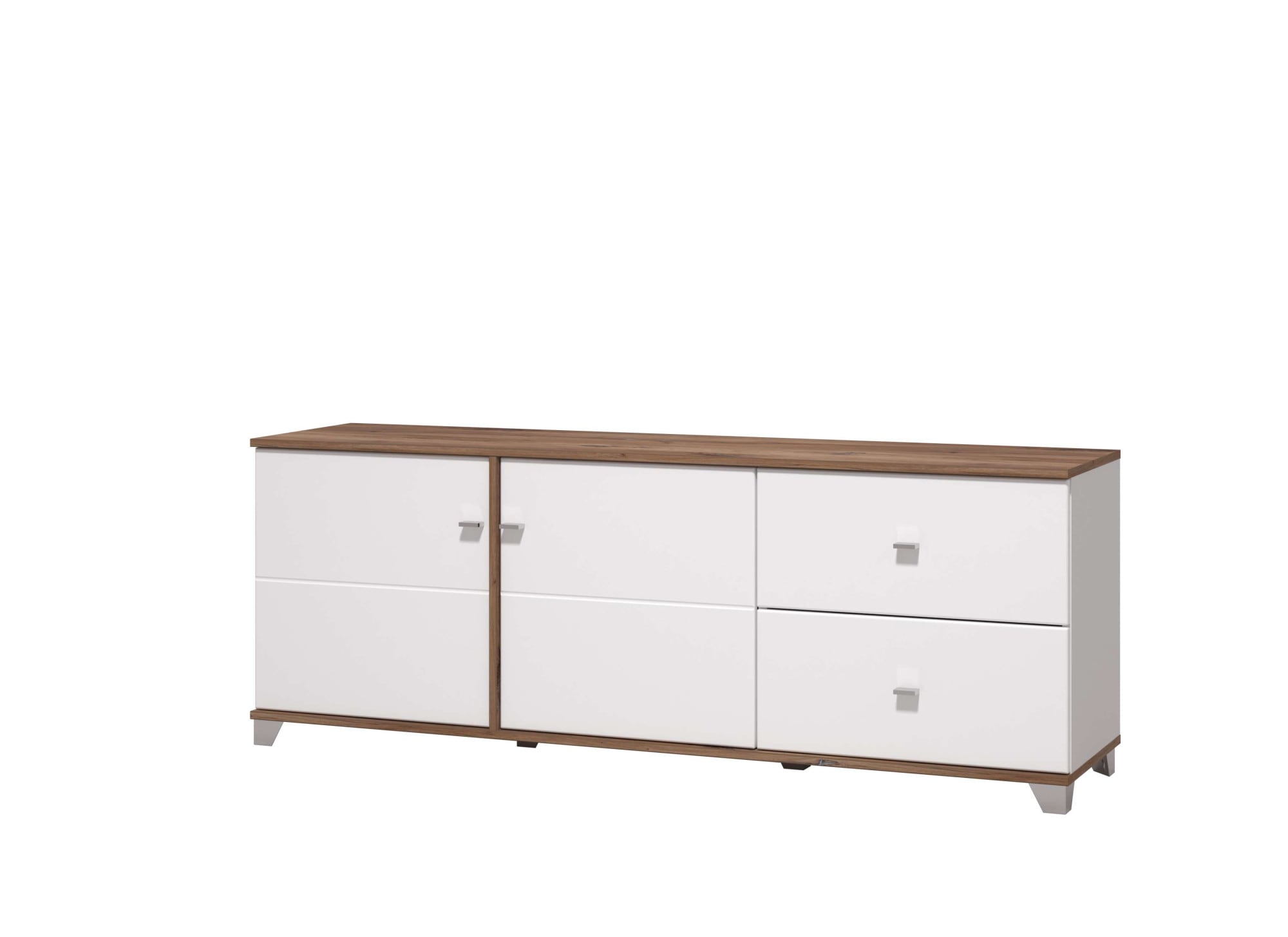 INOSIGN TV-Board »Burgundy Lowboard, TV-Schrank, TV-Ständer, Hochglanzfronten« Hochglanzfronten und eine Innenausstattung in Flagstaff Eiche