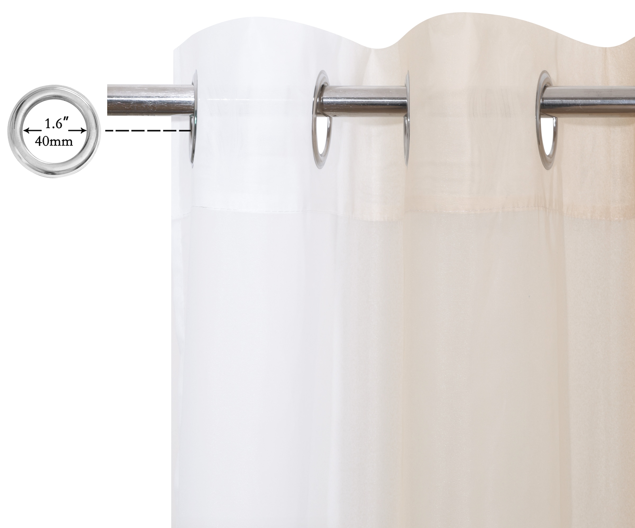 GOODproduct Gardine »Nivva« Ösen 2 Stk. tlg. Transparent, Ösen- Aufhängung, Pflegeleicht, 2er Set