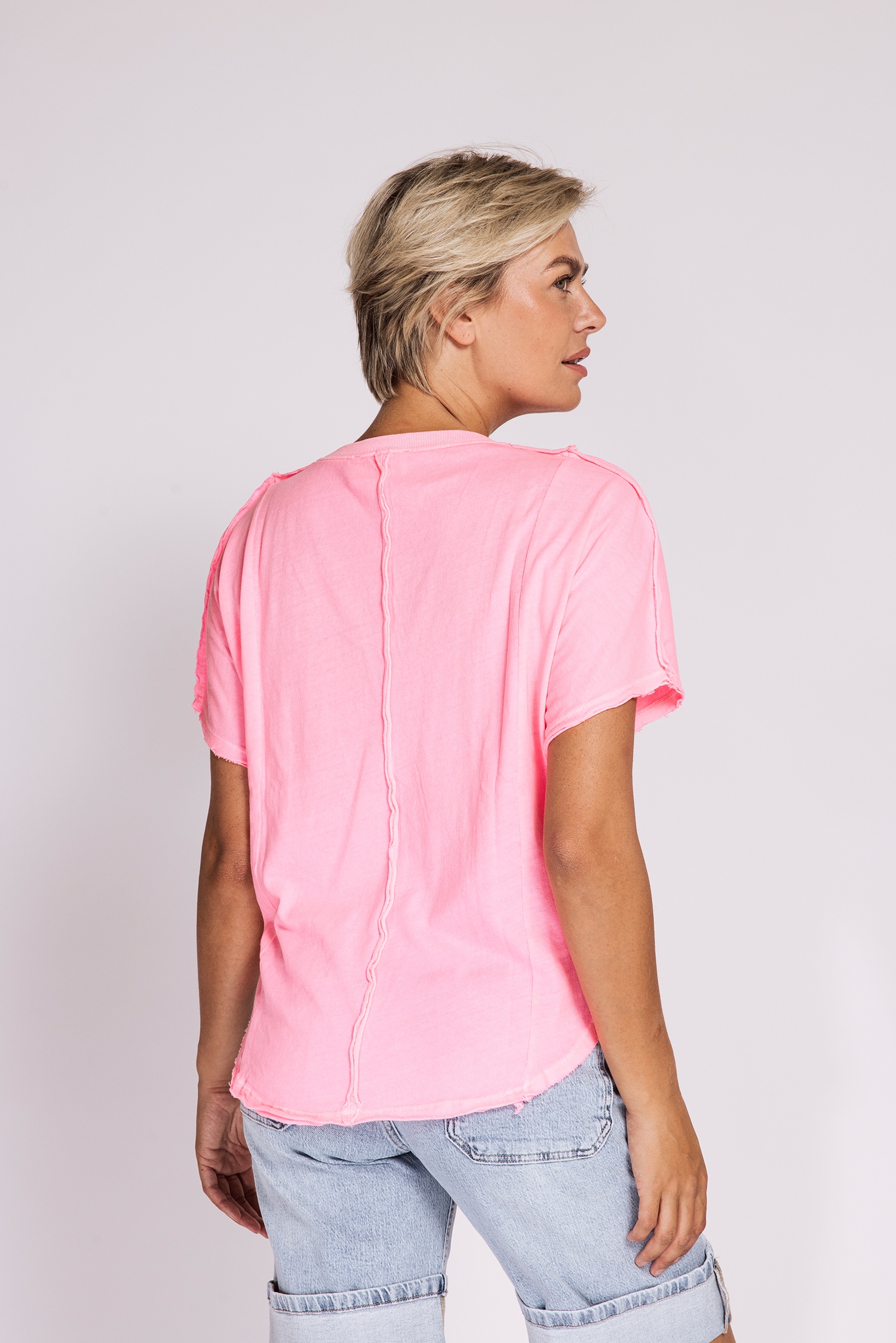 Zhrill T-shirt à manches courtes »RYA« coupe normale, manches courtes, col en V, uni