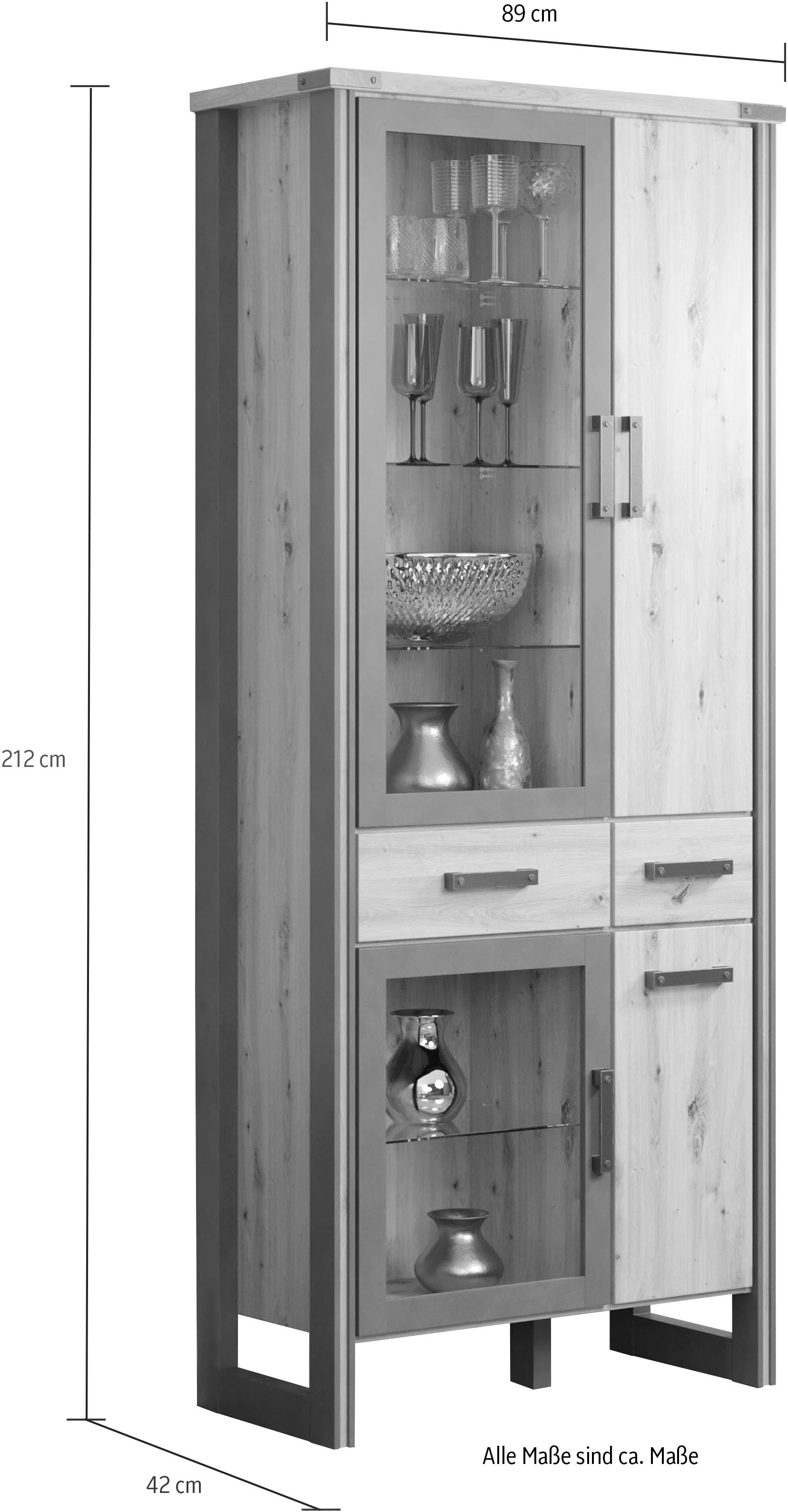 Home affaire Vitrine de rangement »Mia« 1 cuis tlg. Modernes Design