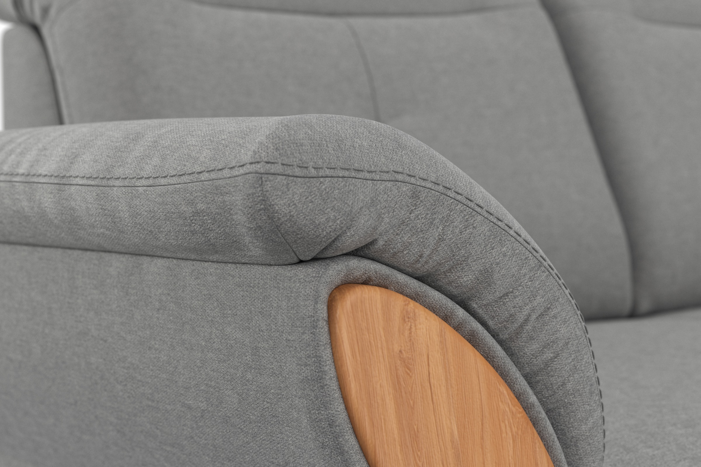 Home affaire 2-Sitzer »Dangast« Kopfteilverstellung, Holz-Chatosen, wahlweise auch im Easy Clean Bezug