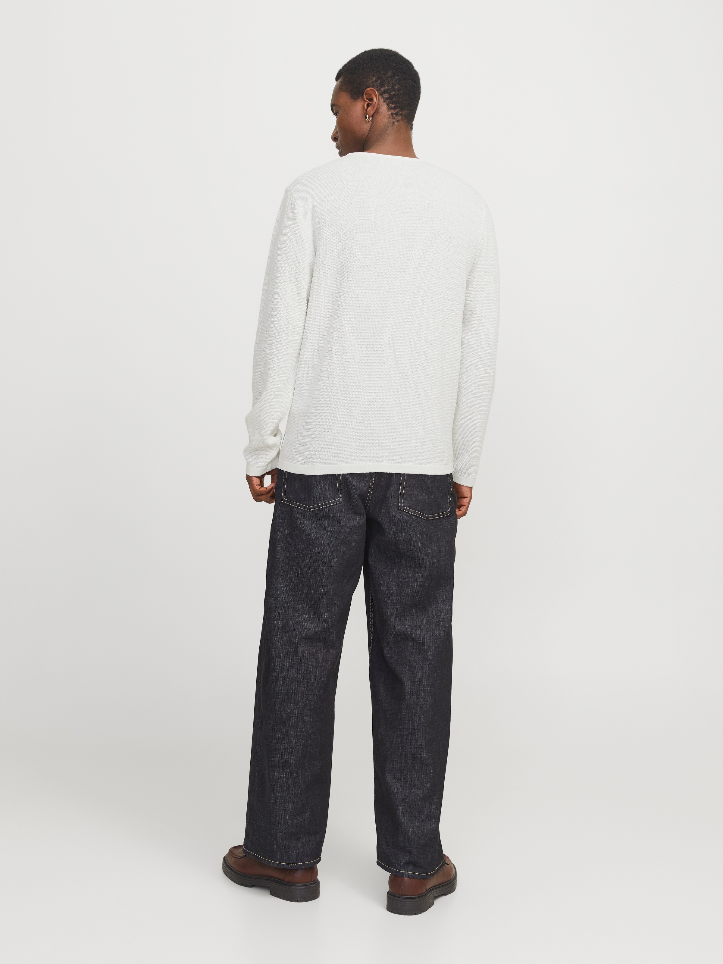 Jack & Jones Rundhalspullover »JJEGEORGE KNIT CREW NECK NOOS«, in Strick Optik