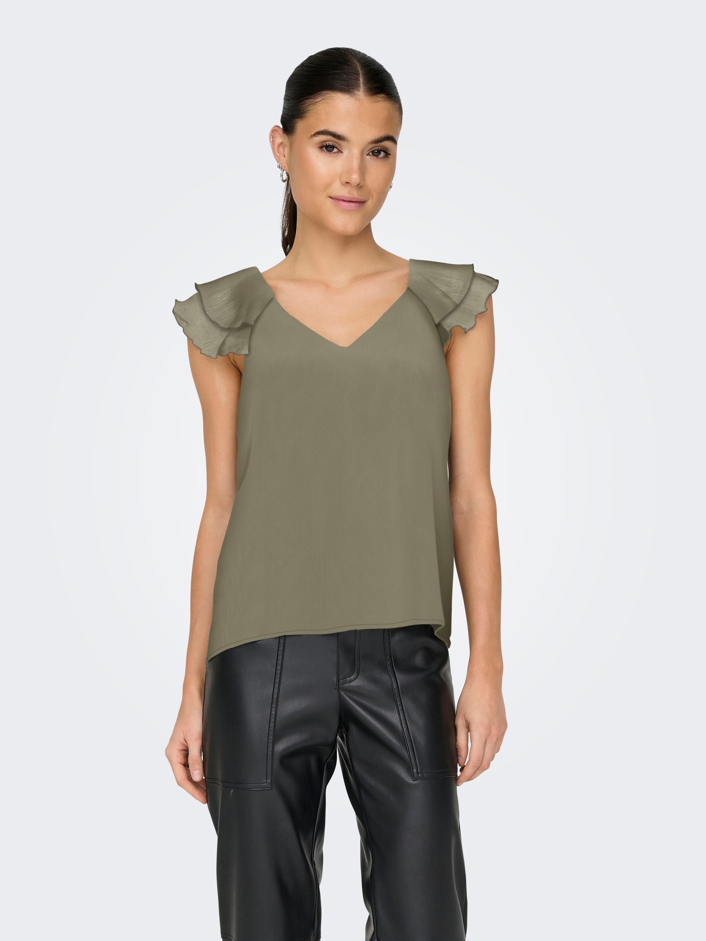 Image of ONLY Blusenshirt "ONLASTA LIFE CAPSLEEVE V-NECK TOP PTM"