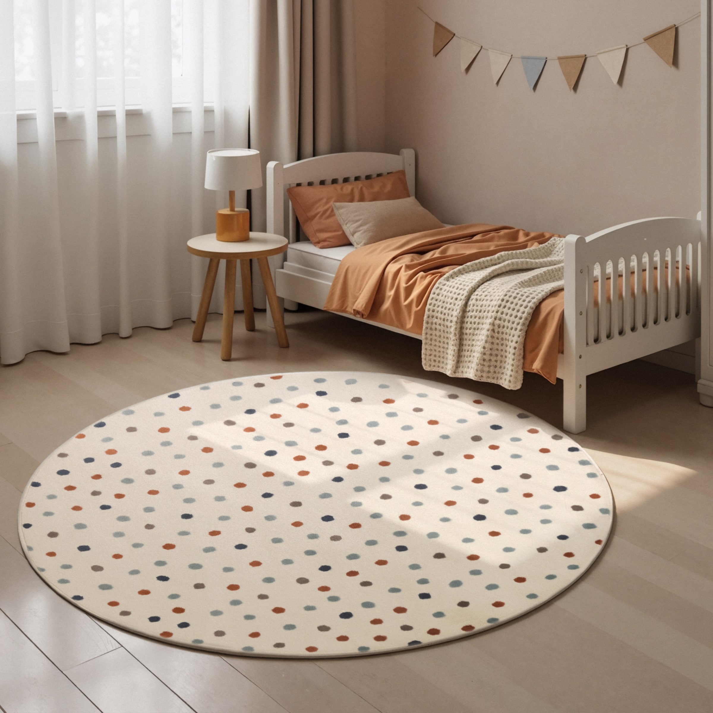 Image of HANSE Home Kinderteppich "Konfetti" rund 10 mm Höhe Pflegeleicht, Weich, Kinderzimmer, Spielteppich, Spielunterlage