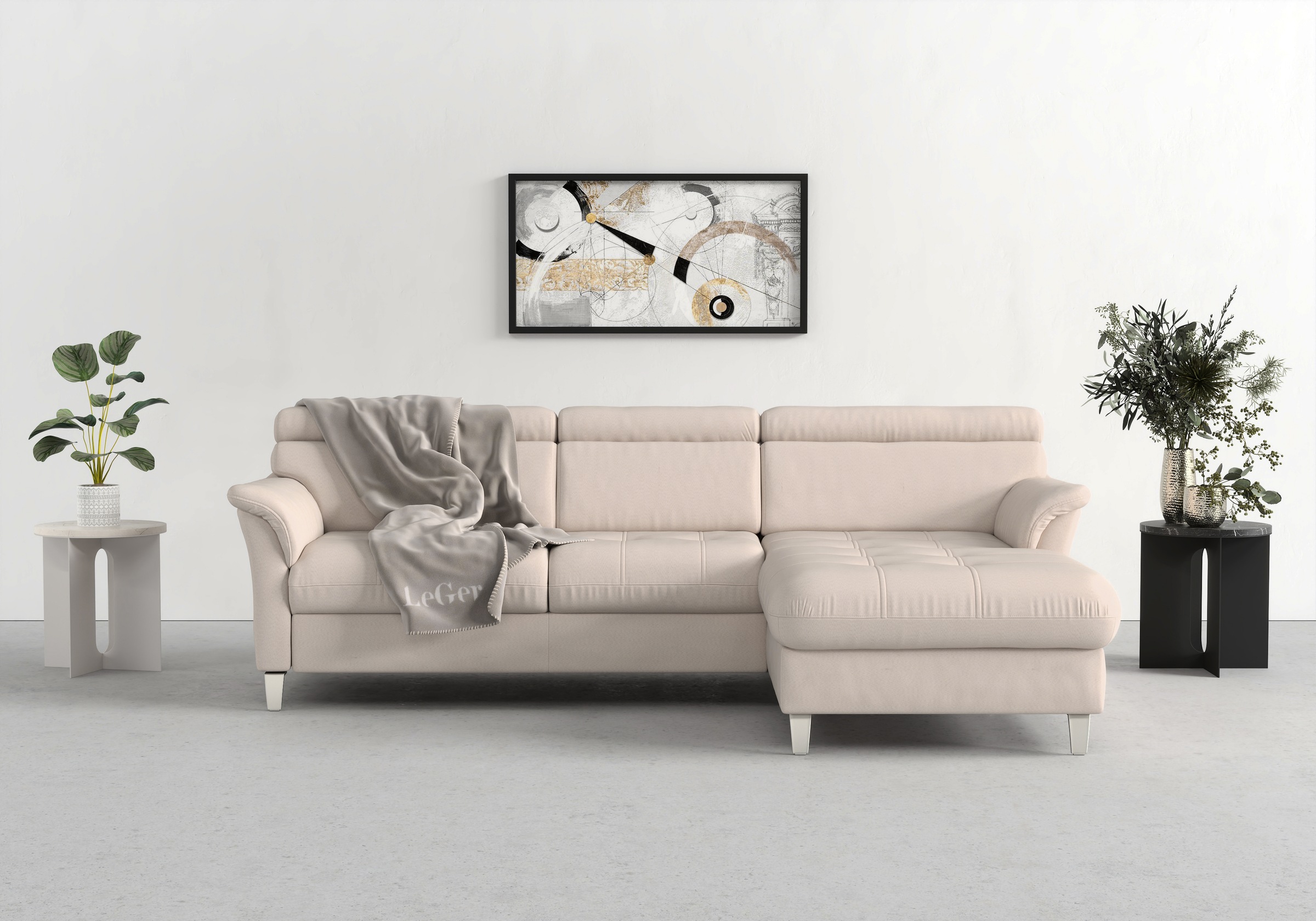 sit&more Ecksofa »Marano L-Form« inklusive Kopfteilverstellung, wahlweise mit Bettfunktion, Bettkasten