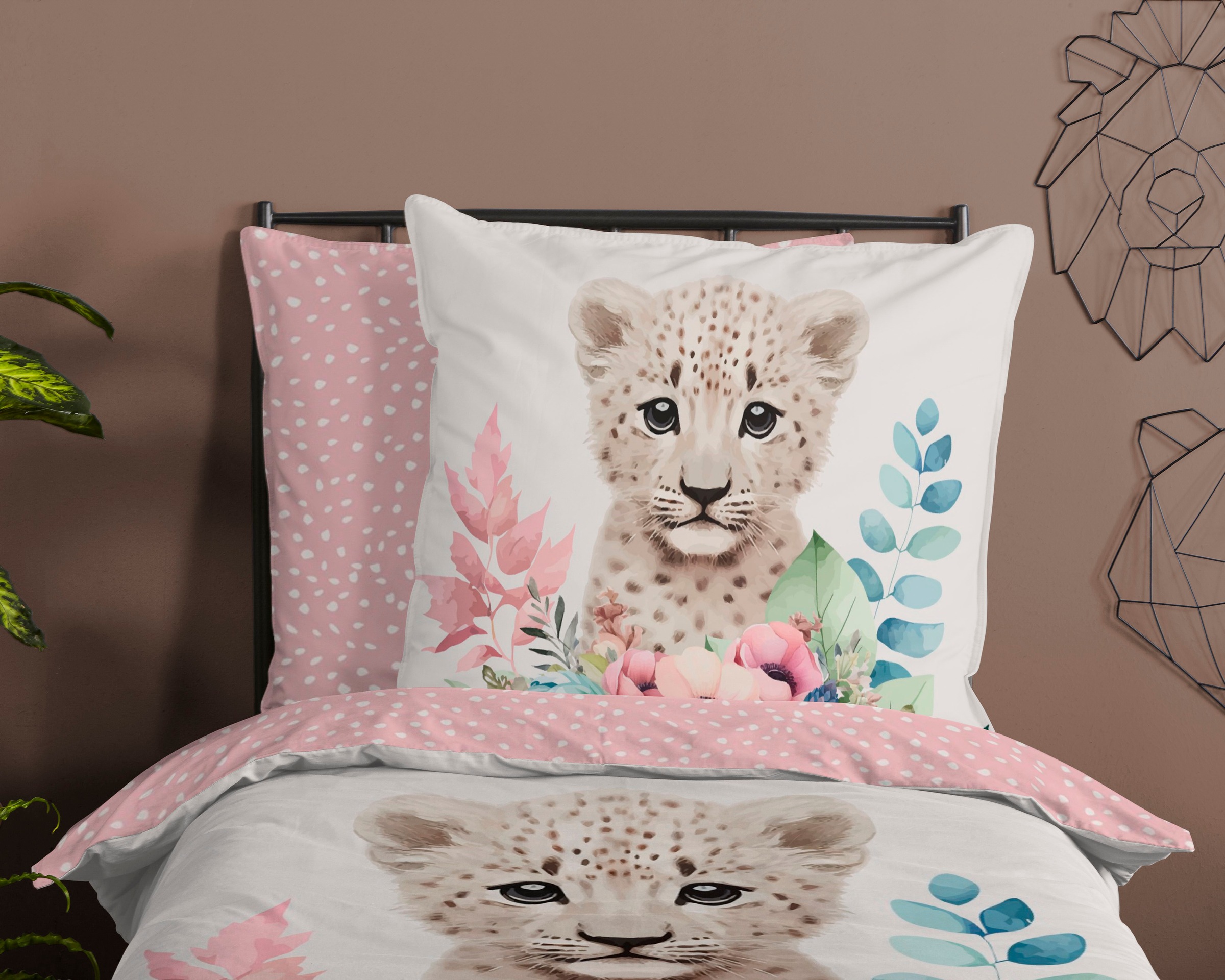 good morning Kinderbettwäsche »Sama«, Baumwolle, 135x200, Reissverschluss, Wendeoptik, Kind, Mädchen, Tier