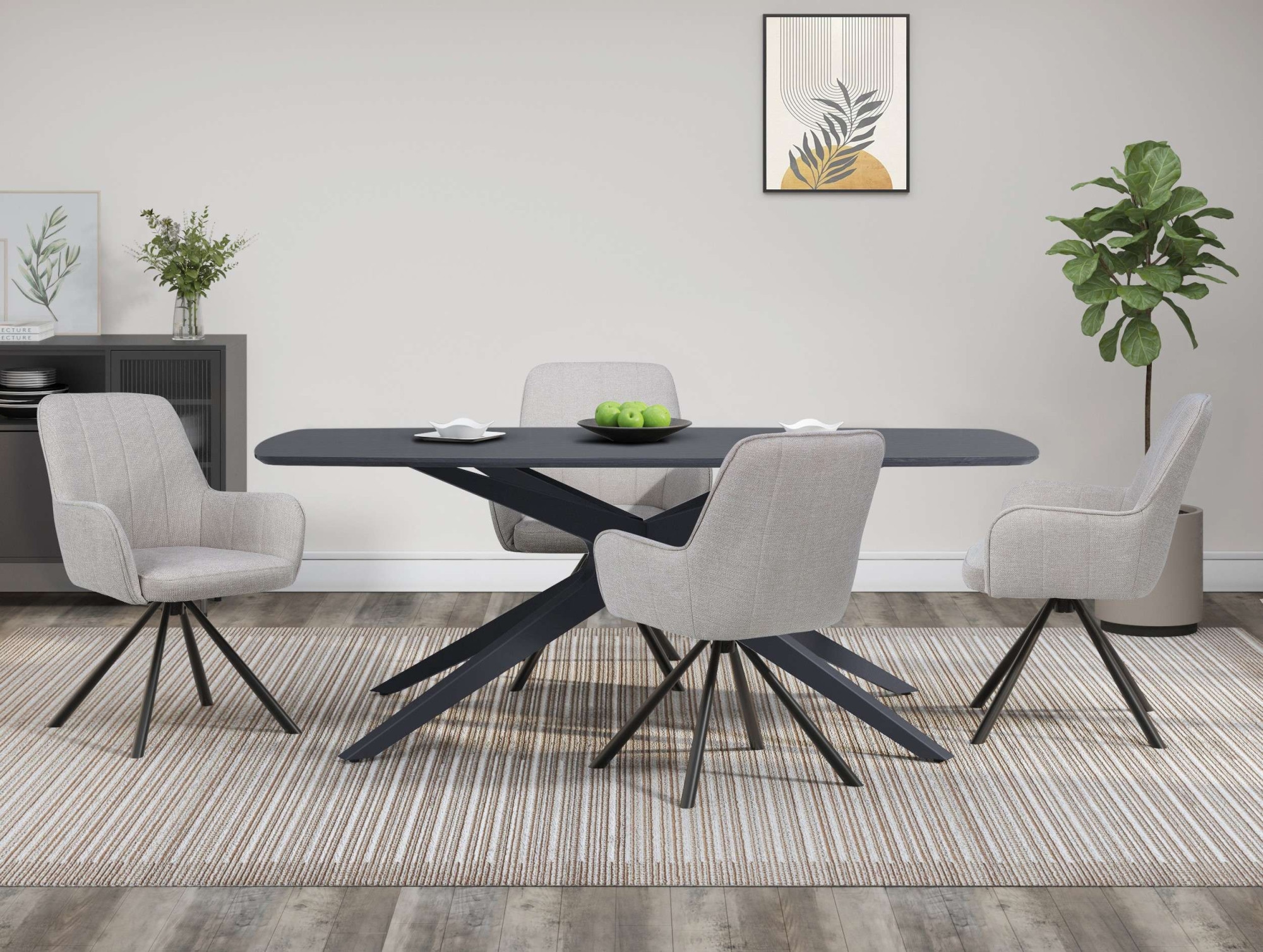 GOODproduct Chaise de salle à manger »Flaurent« () 2 cuisgepolsterte Rückenlehne, Armlehne und Sitzfläche, Sitzhöhe 50 cm