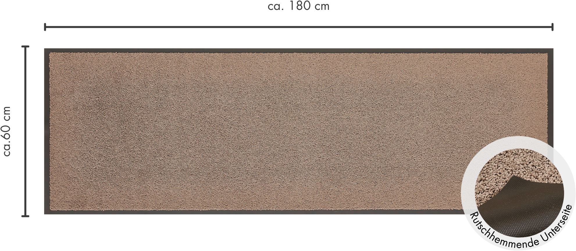 Andiamo Fussmatte »Verdi, Made in Netherlands«, rechteckig, 6 mm Höhe, Schmutzfangmatte, auch für überdachten Aussenbereich geeignet, waschbar
