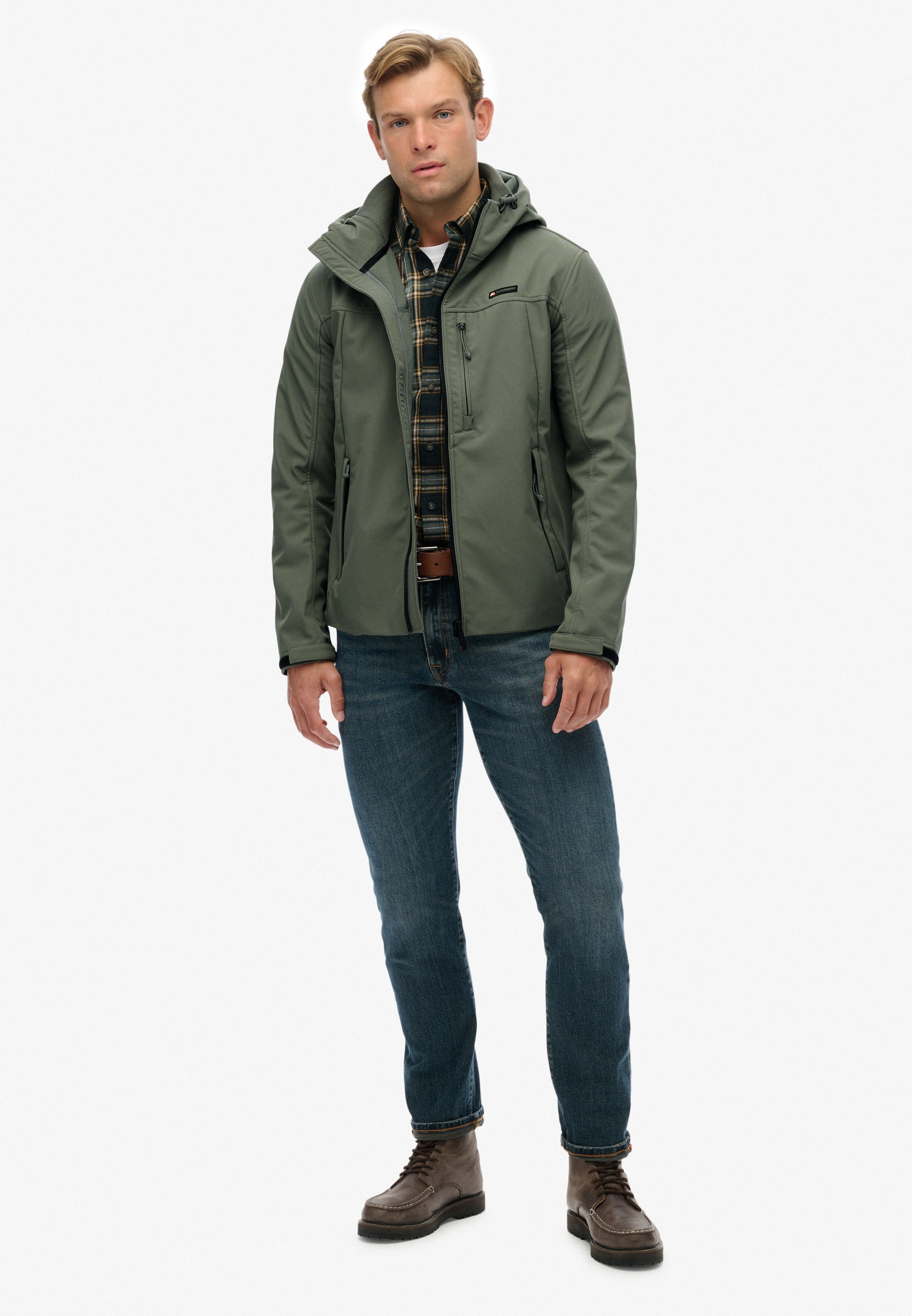 Superdry Veste d'extérieur »HOODED SOFT SHELL TREKKER JKT« mit Kapuze