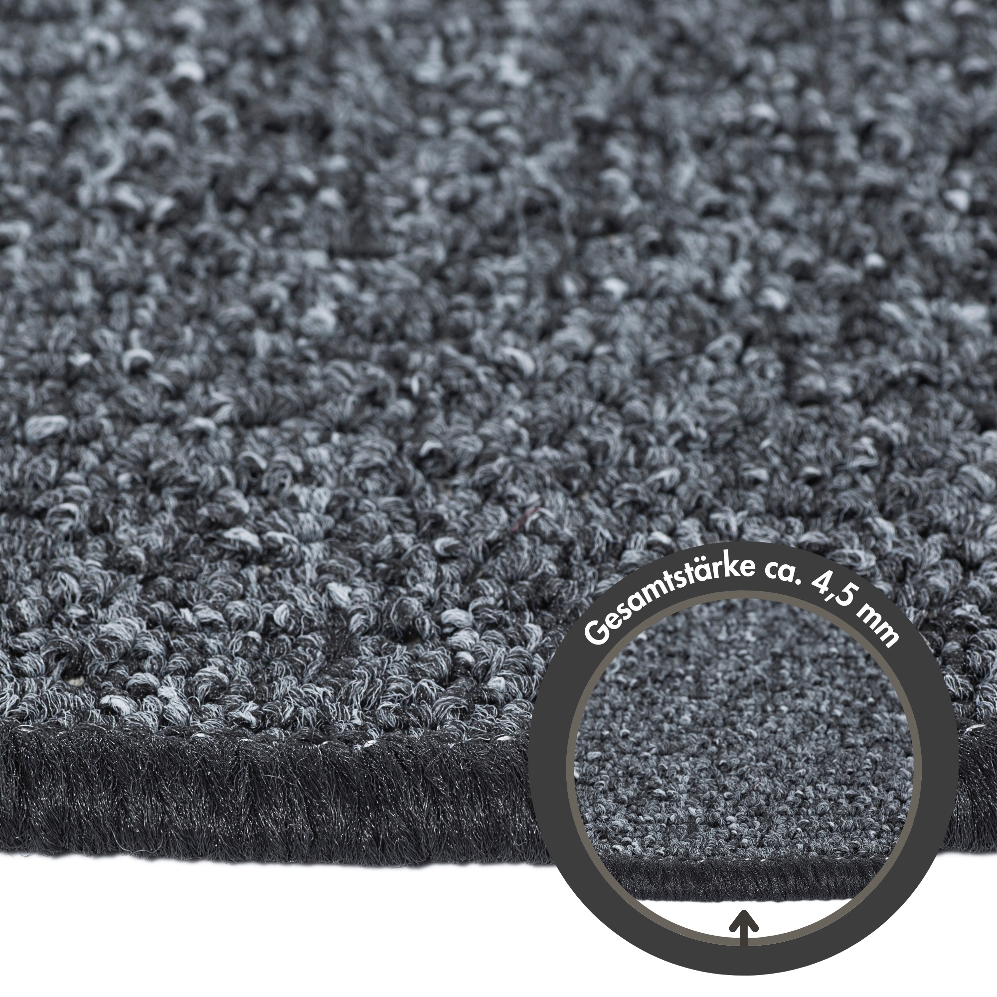 Andiamo Tapis de marche »Rambo, Made in Poland« Demi-rond 4 mm Höhe melierte Schlinge, selbstklebend, 15 Stück in einem Set