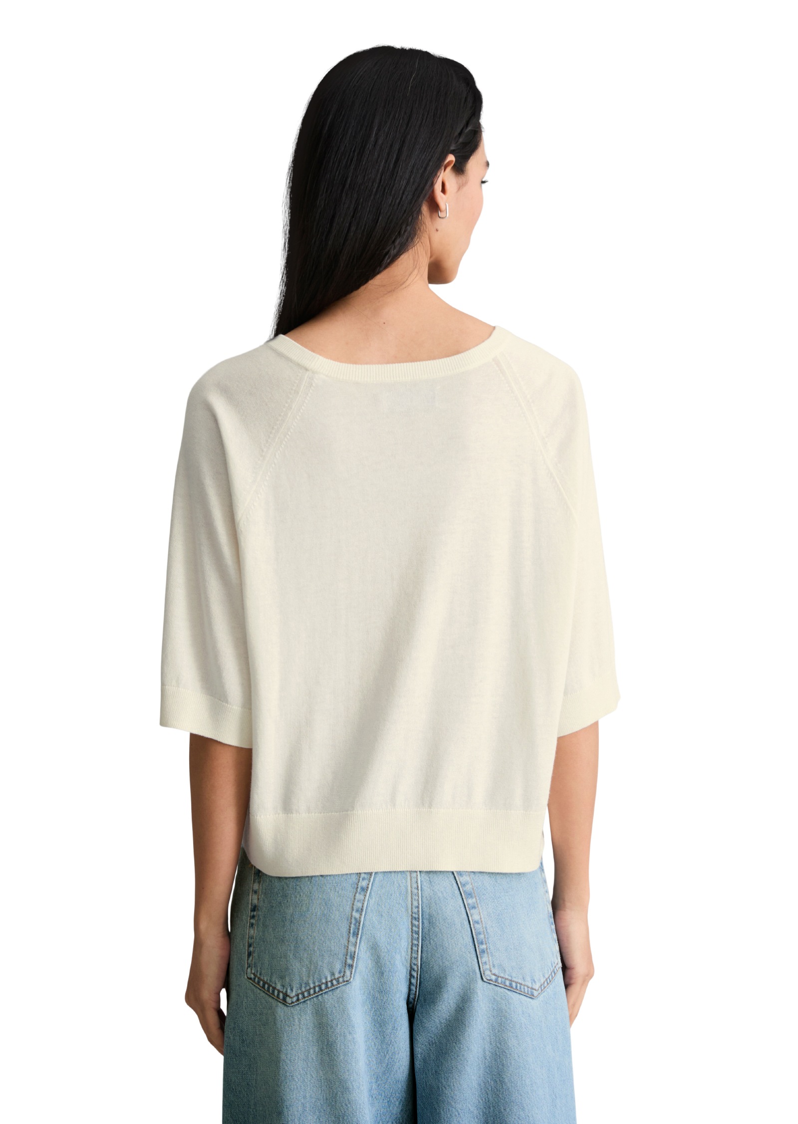 Marc O'Polo DENIM Pull à manches courtes relaxed aus weichem Organic-Cotton-Modal-Mix