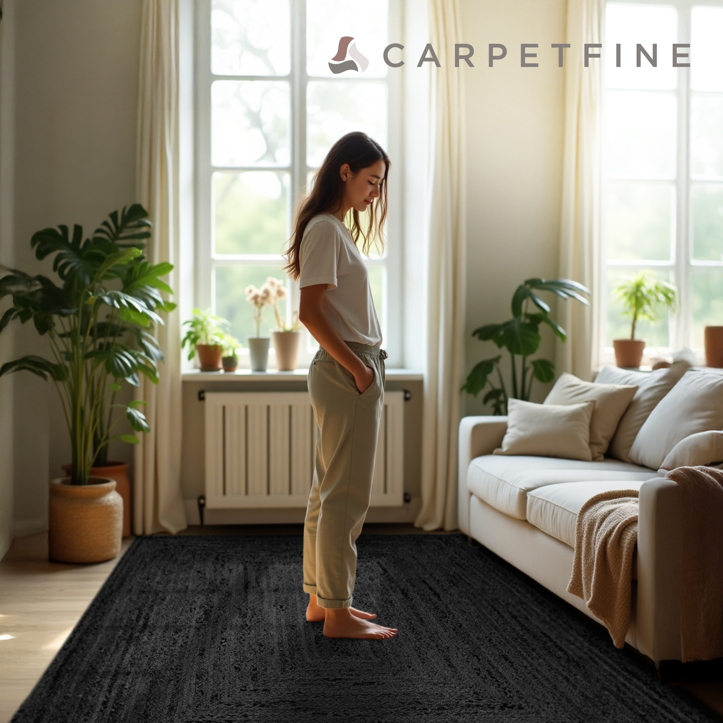 carpetfine Teppich »Nele Juteteppich Naturfaser« rechteckig 6 mm Höhe geflochtener Wendeteppich aus 100% Jute, quadratisch und als Läufer