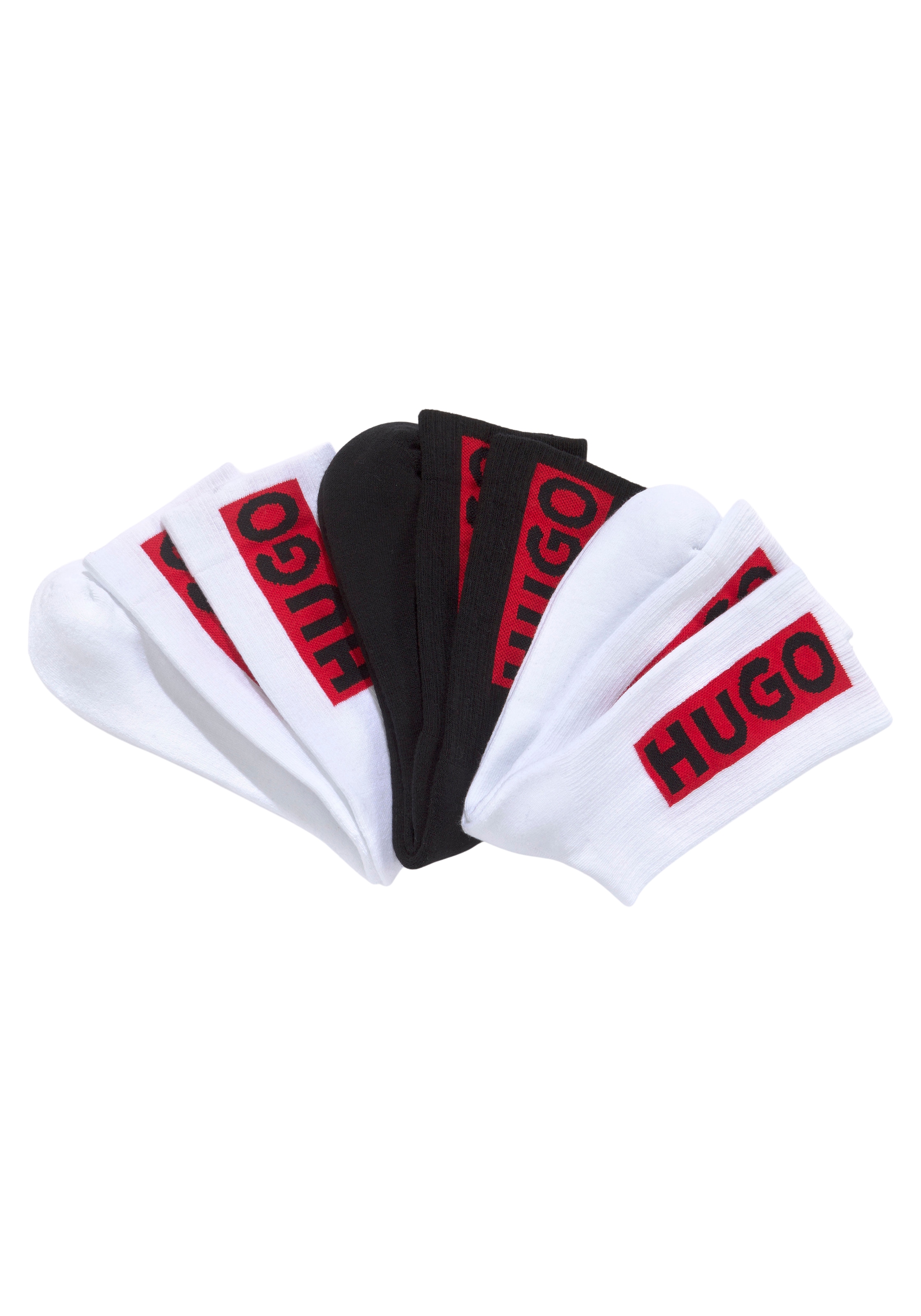 HUGO Underwear Socken, (Packung, 3 Paar, 3er-Pack), mit Logodruck