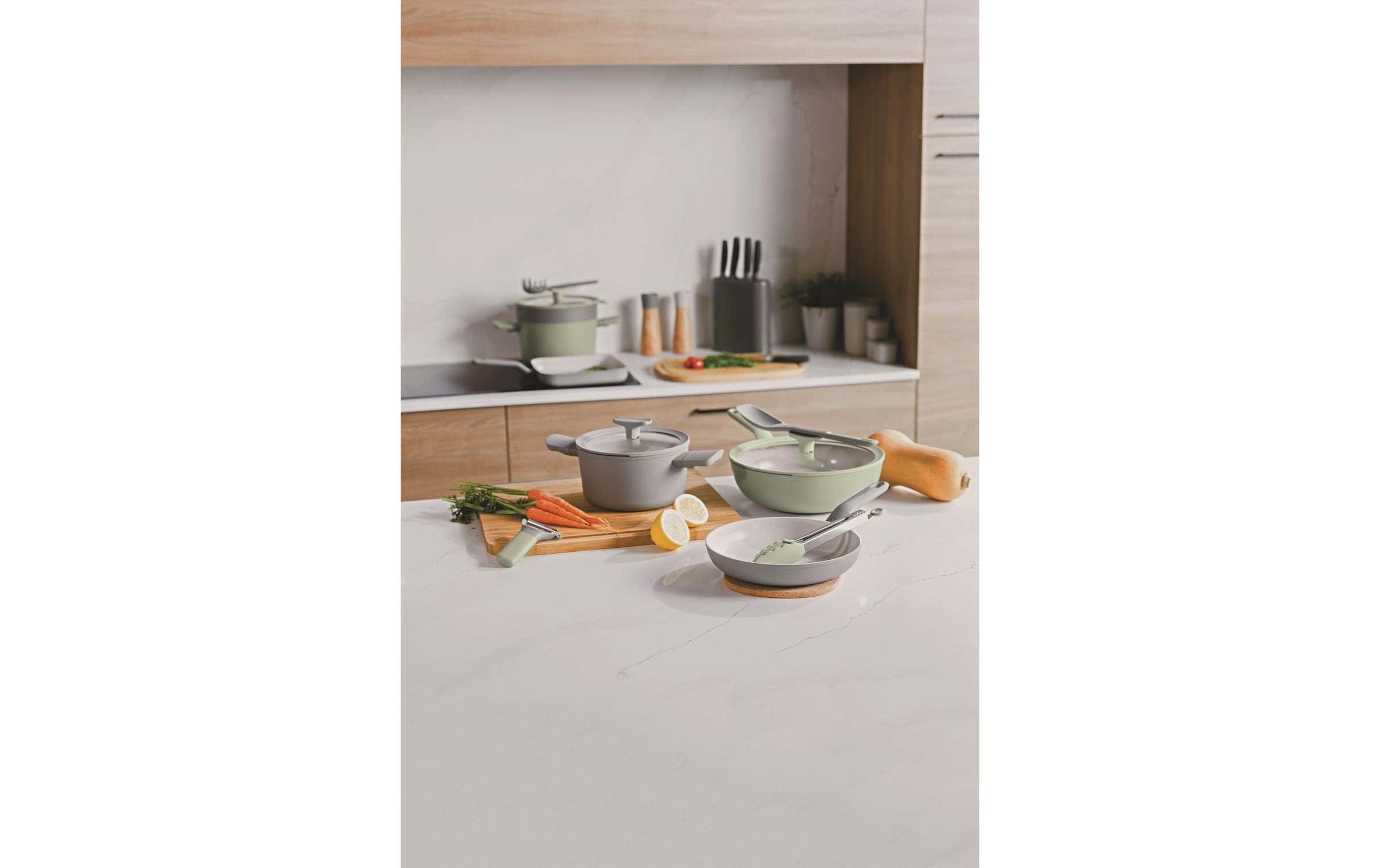 BergHOFF Wok »Leo Balance Sage 32 cm, inkl. Deckel« Aluminium