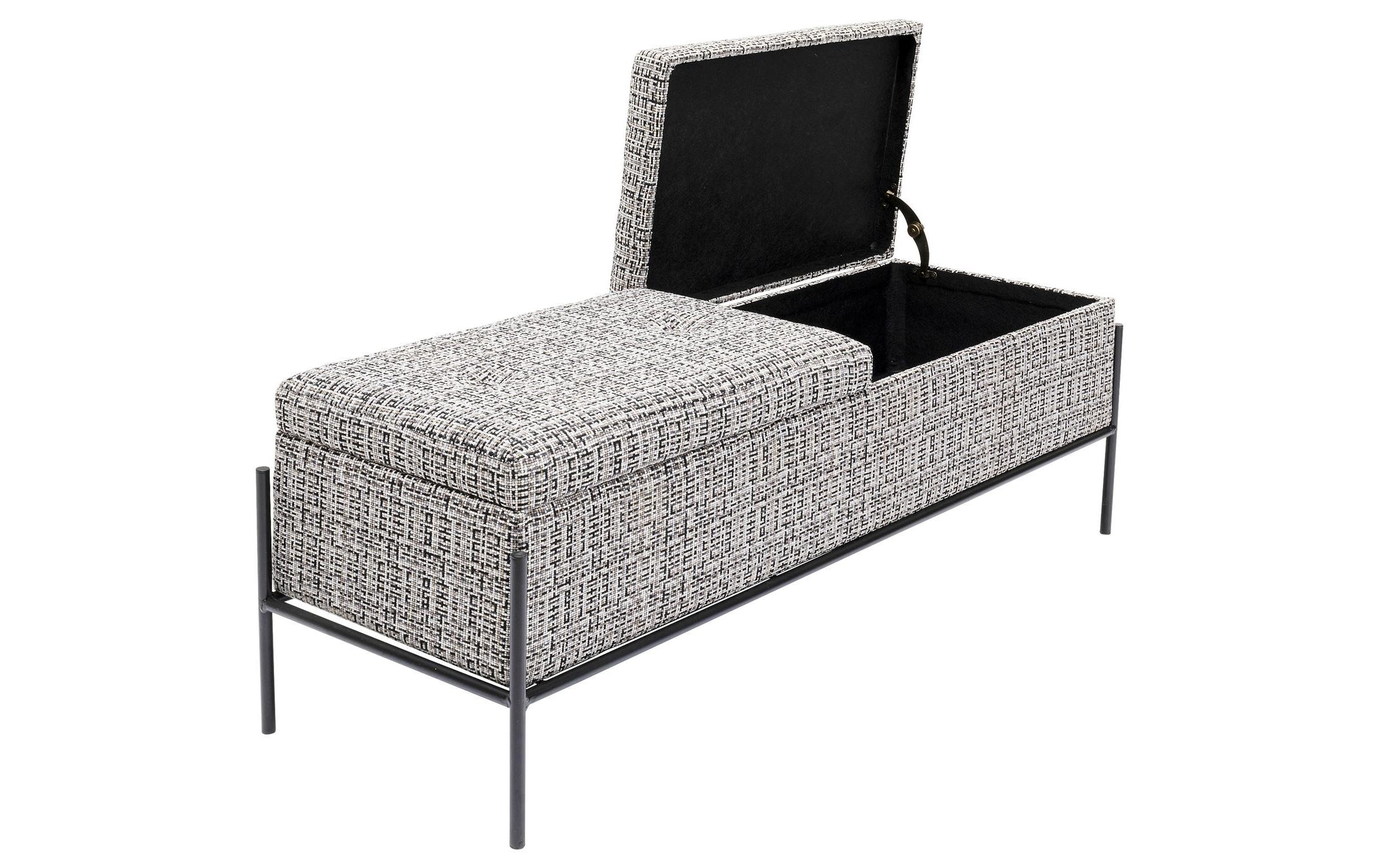 Kare Design Sitztruhe »Buttons Storage B&W Gross, 120 cm«