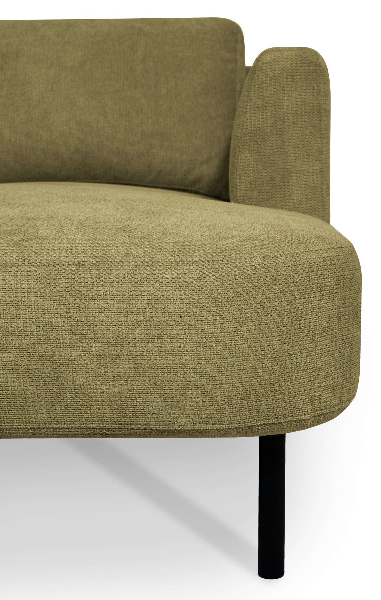 Places of Style Wohnlandschaft »Cesola«, in weichem Chenille-Stoff, Breite 327 cm, mit schwarzen Metallfüssen