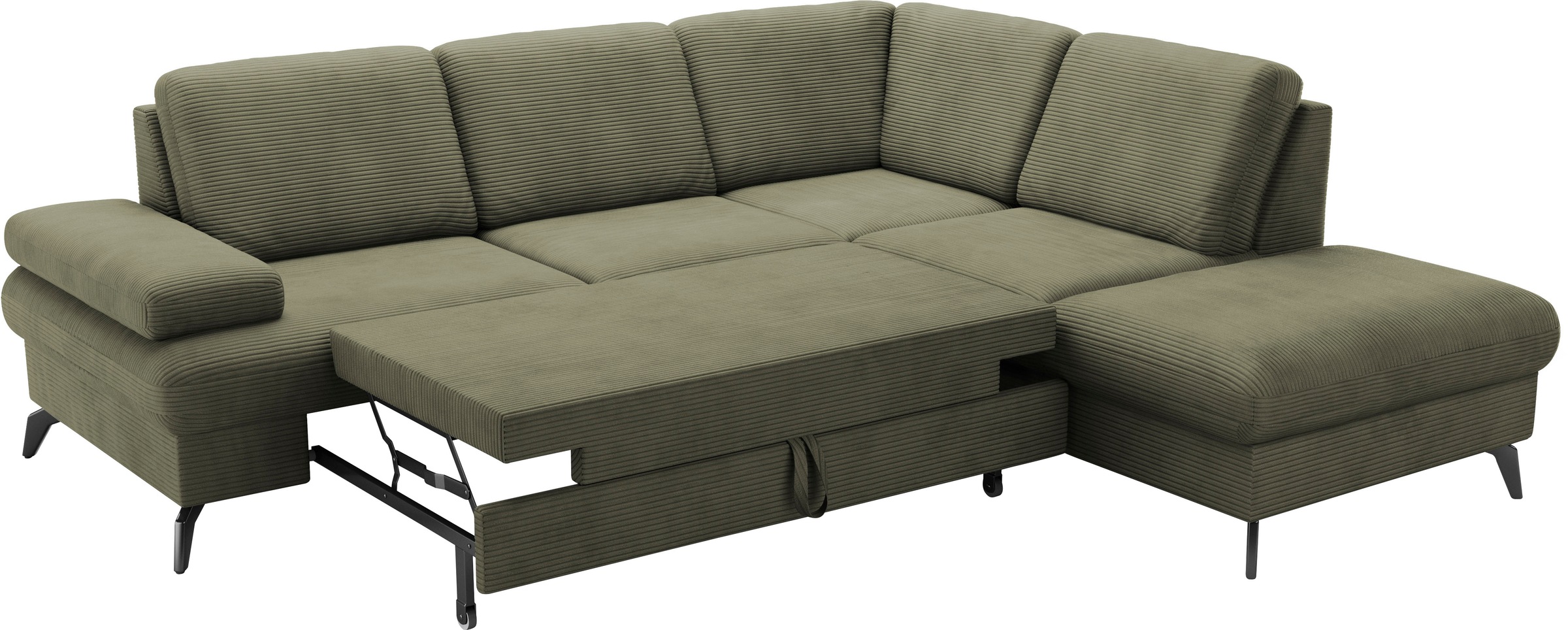 sit&more Ecksofa »Morris Jubi L-Form«, inkl. Armteilfunktion und 1 Zierkissen, wahlweise mit Bettfunktion