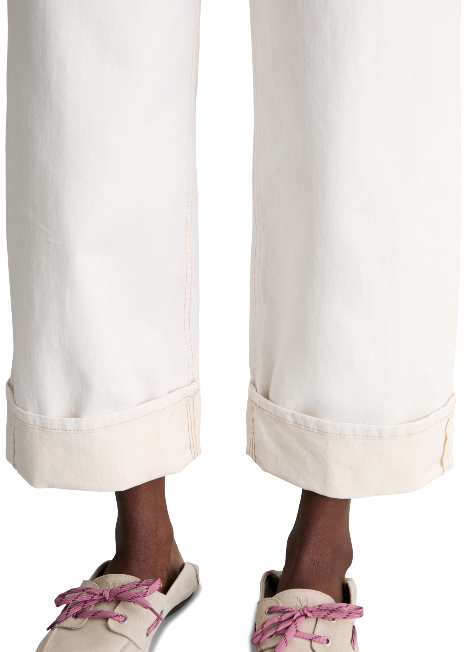 Marc O'Polo DENIM Jeans 7/8 Modèle Tomma wide en denim stretch de haute qualité, taille haute