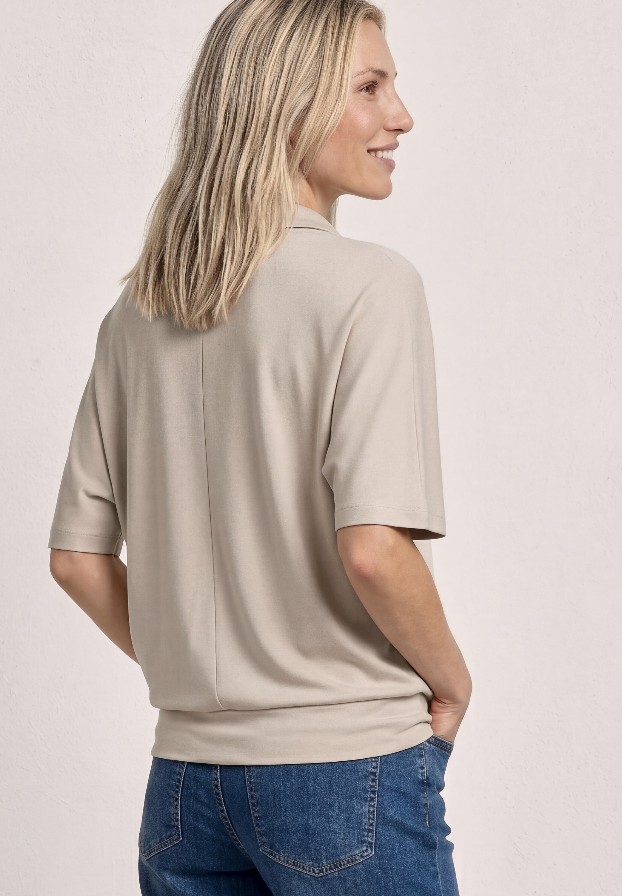 STREET ONE Polo t-shirt d'été avec large bande élastique